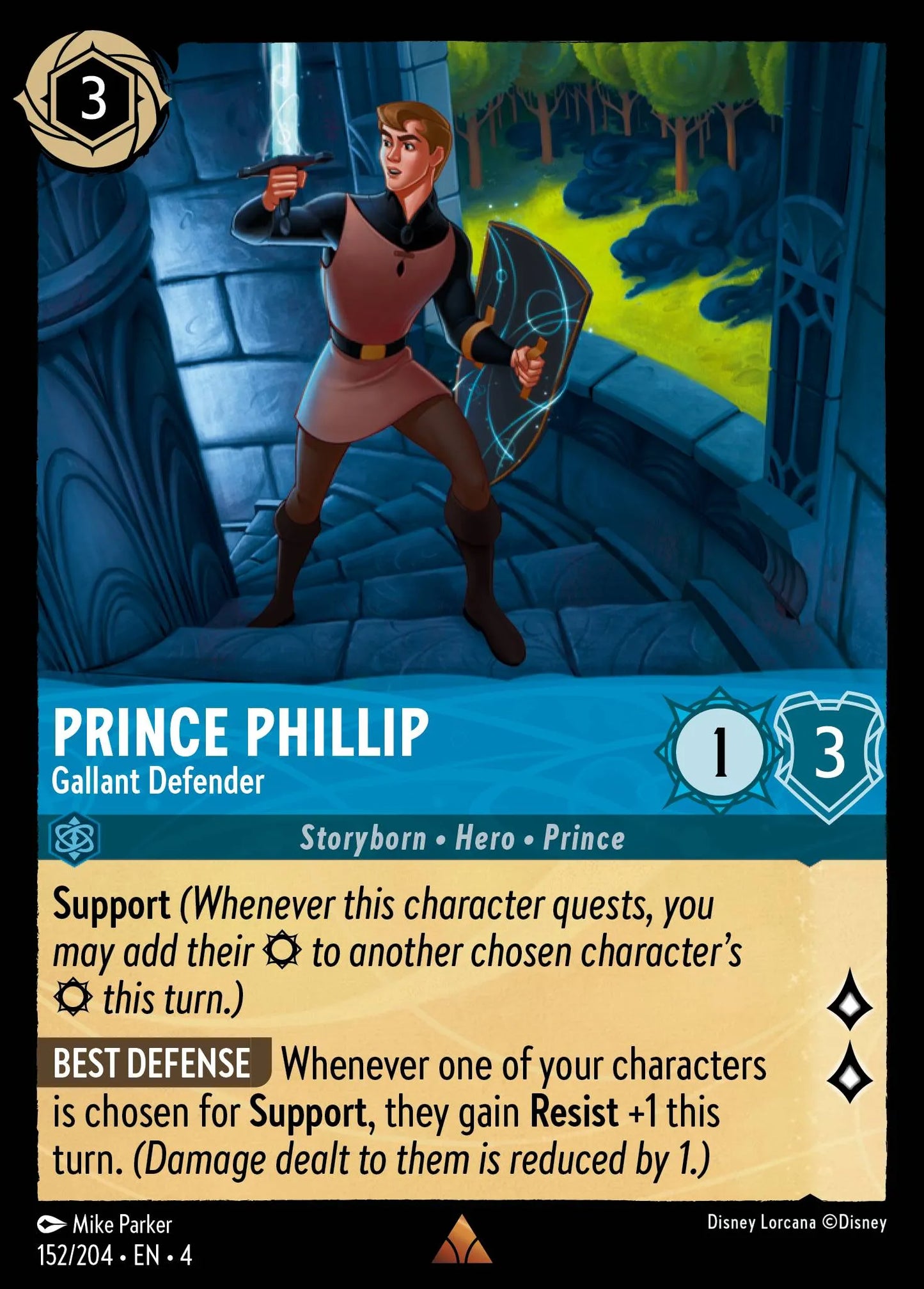 Prince Phillip - Gallant Defender Disney Lorcana card