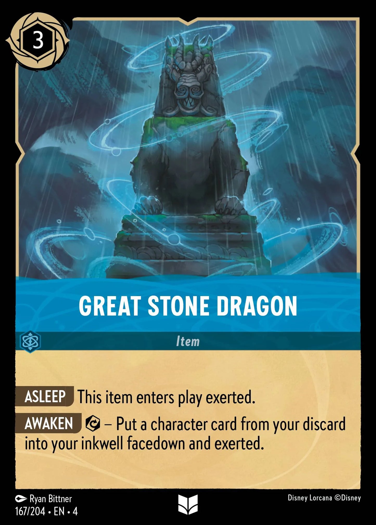 Great Stone Dragon | Ursula's Return #167 (Near Mint Foil) | Disney Lorcana Single Australia (Near Mint)