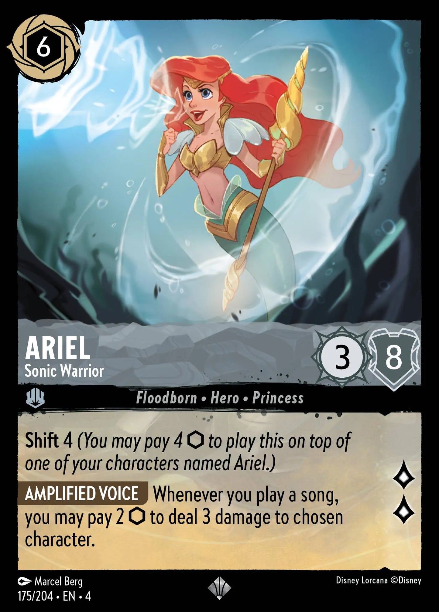 Ariel - Sonic Warrior Disney Lorcana card