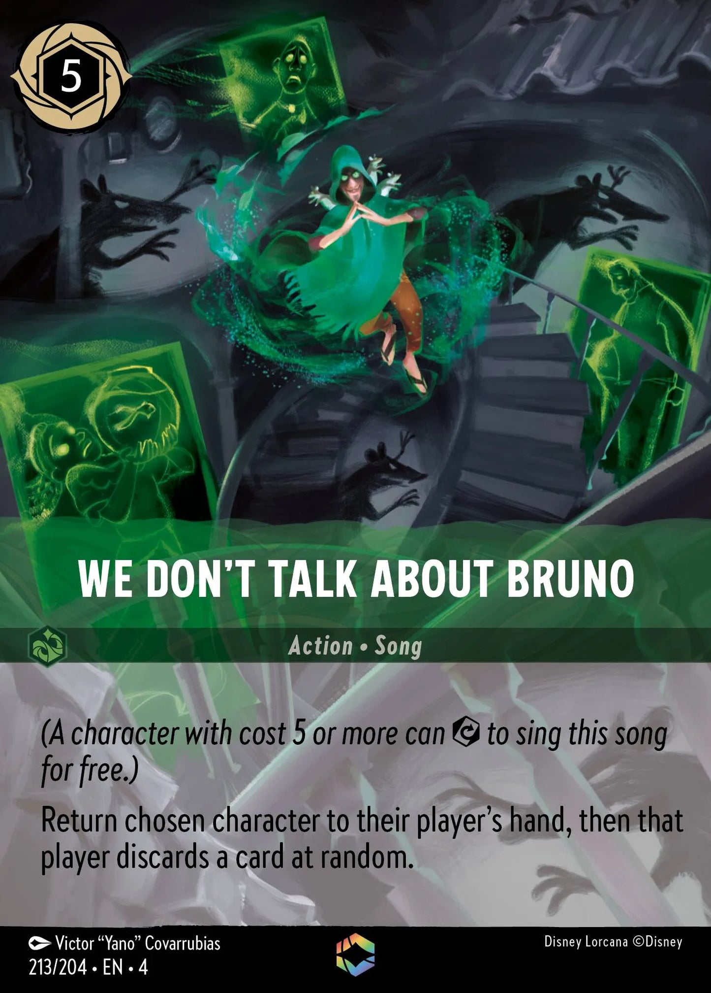 We Don’t Talk About Bruno Disney Lorcana card