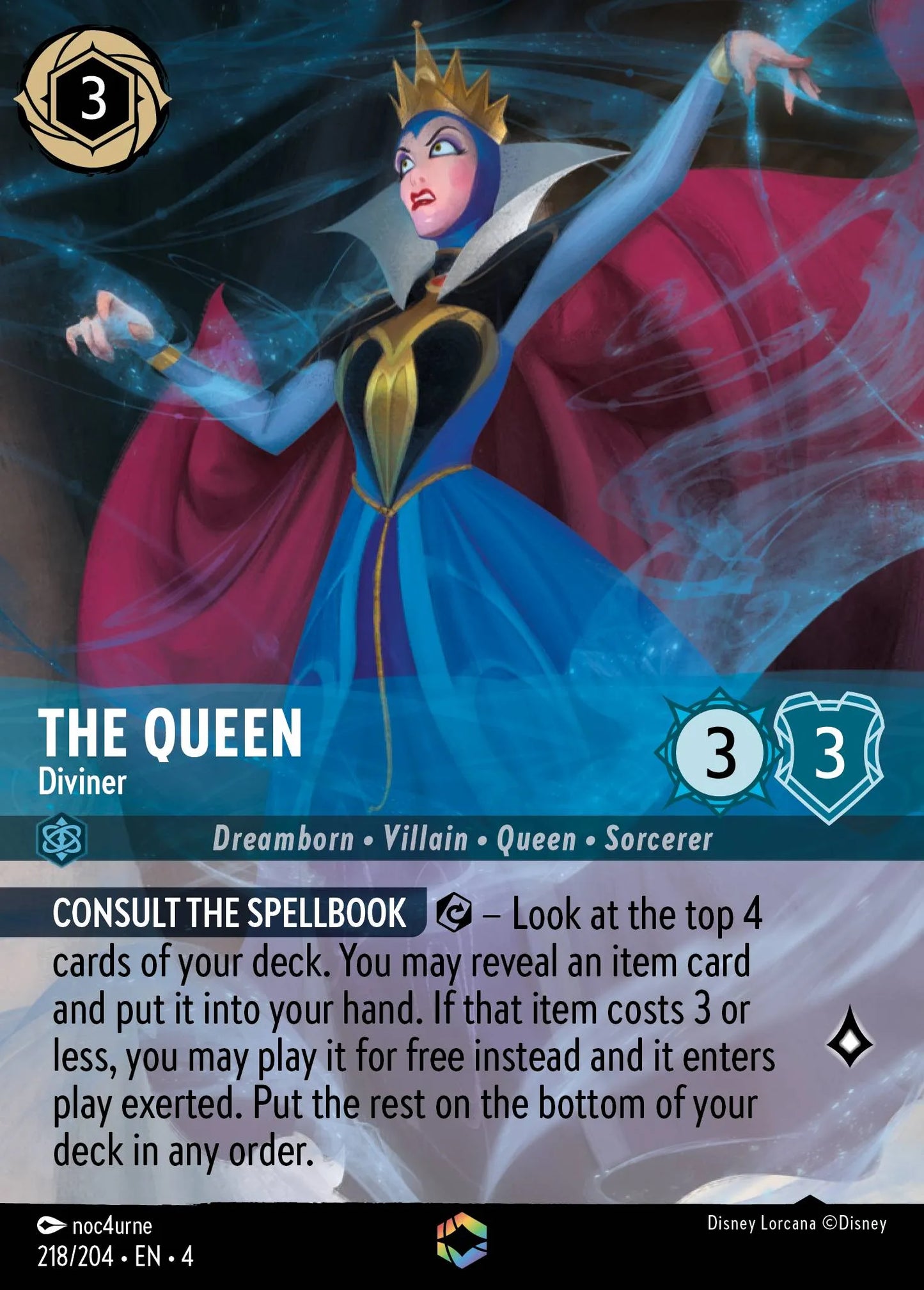 The Queen - Diviner Disney Lorcana card