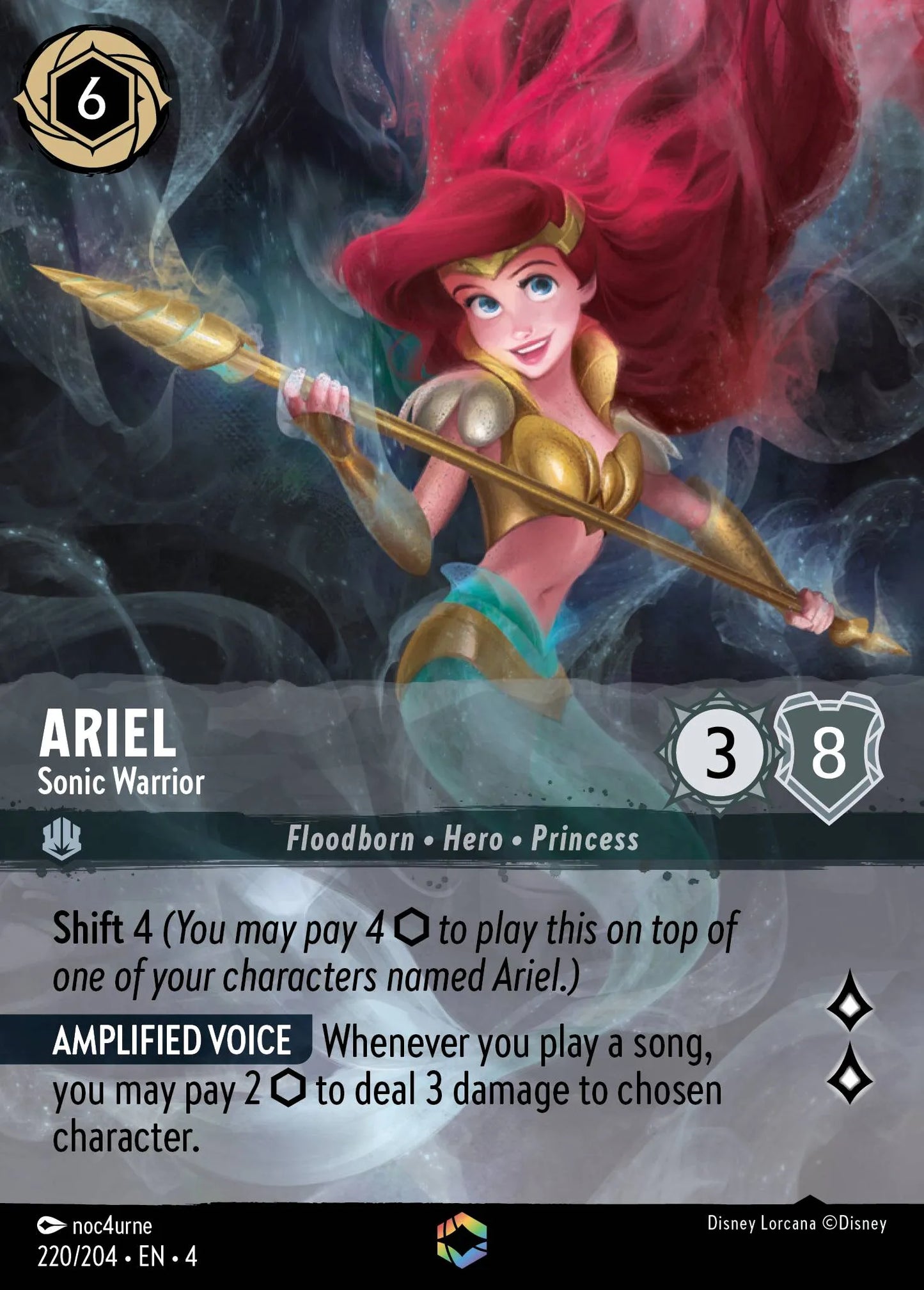 Ariel - Sonic Warrior Disney Lorcana card
