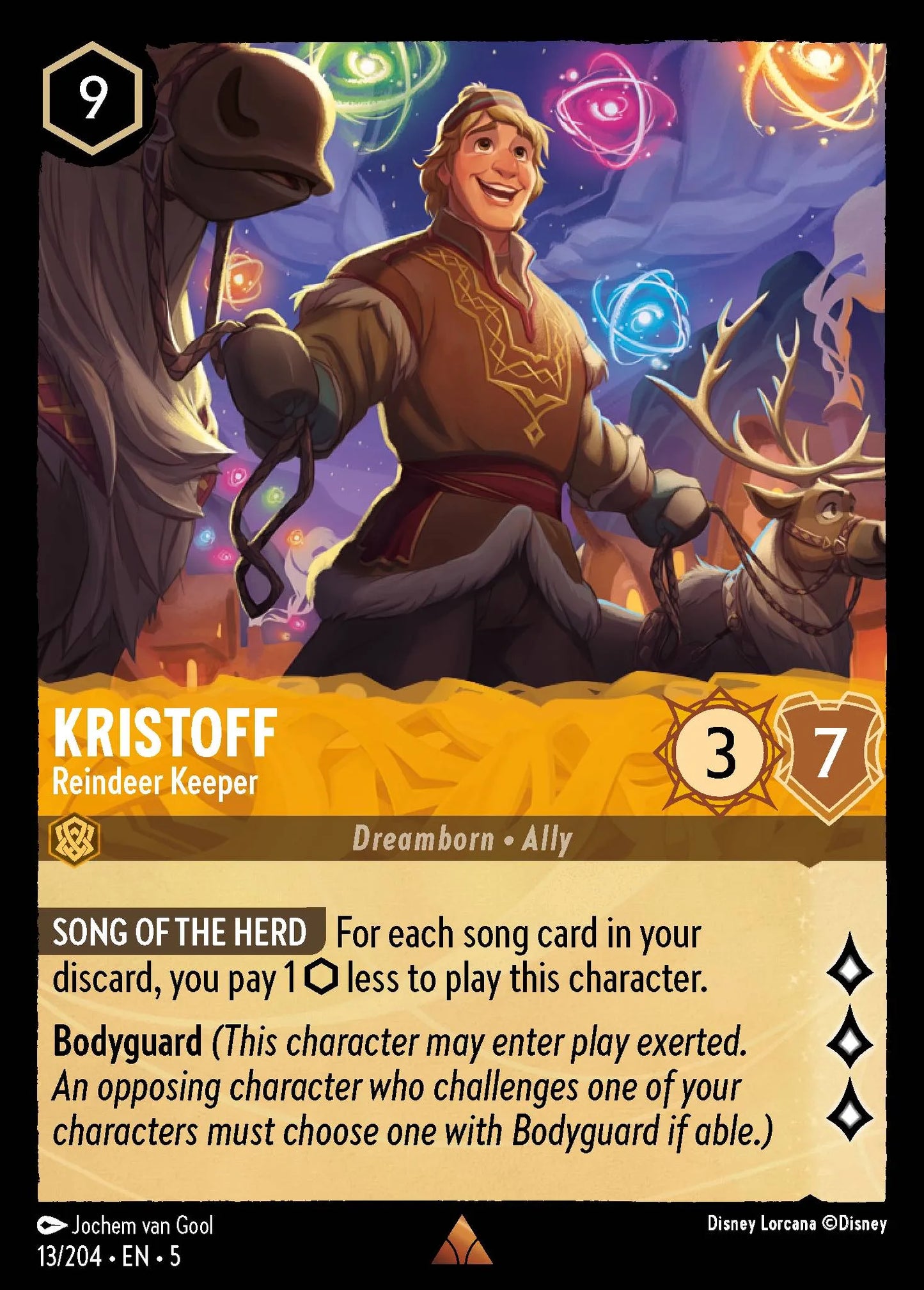 Kristoff - Reindeer Keeper | Shimmering Skies #13 (Near Mint Foil) | Disney Lorcana Single Australia (Near Mint)