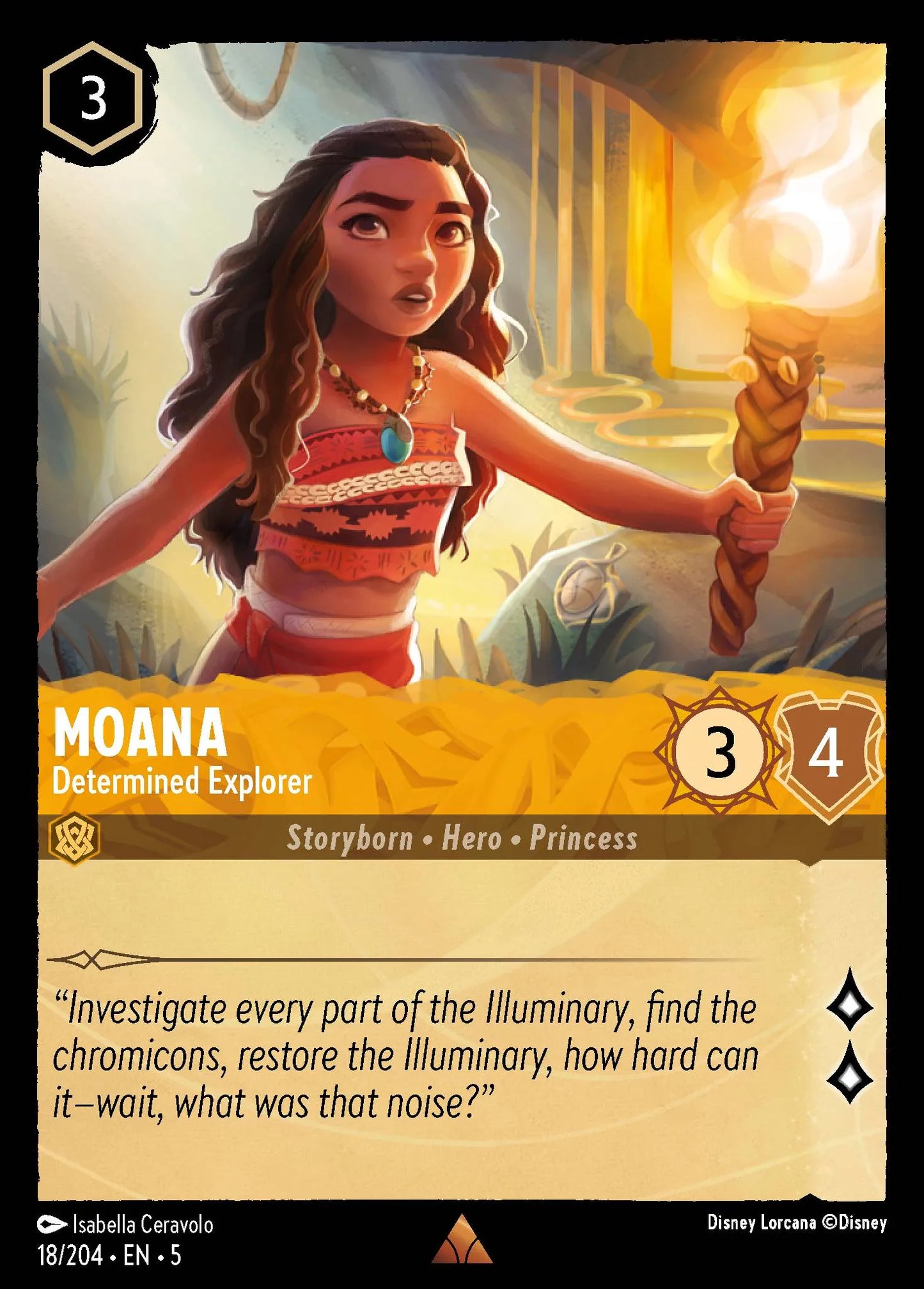 Moana - Determined Explorer | Shimmering Skies #18 (Near Mint) | Disney Lorcana Single Australia (Near Mint)