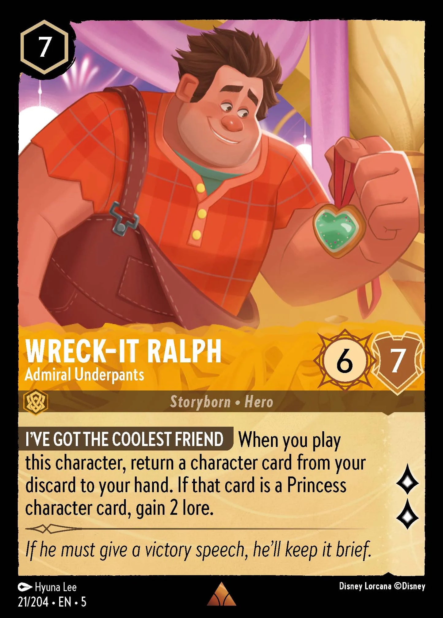 Wreck-It Ralph - Admiral Underpants | Shimmering Skies #21 (Near Mint) | Disney Lorcana Single Australia (Near Mint)