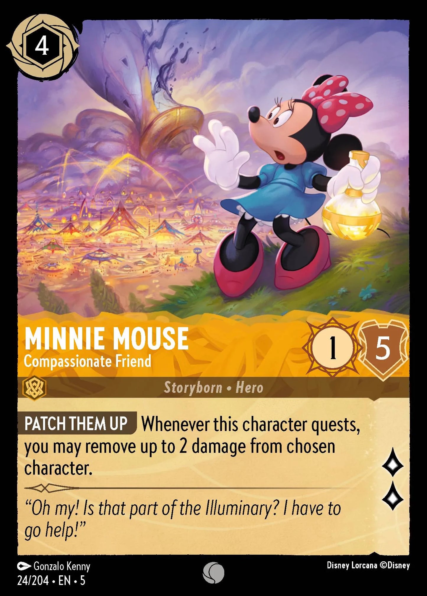 Minnie Mouse - Compassionate Friend | Shimmering Skies #24 (Near Mint) | Disney Lorcana Single Australia (Near Mint)