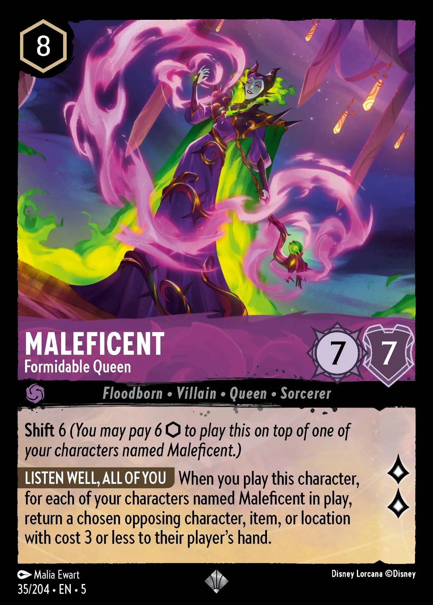 Maleficent - Formidable Queen | Shimmering Skies #35 (Near Mint Foil) | Disney Lorcana Single Australia (Near Mint)