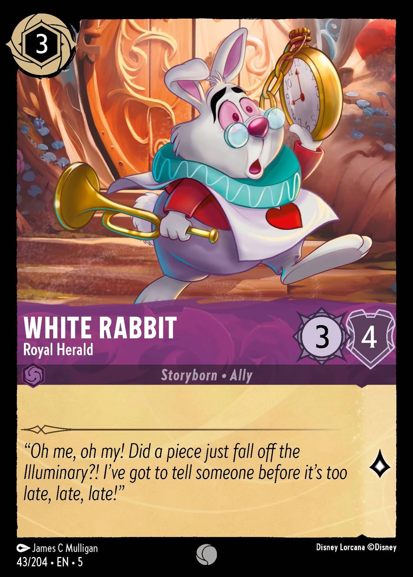 White Rabbit - Royal Herald | Shimmering Skies #43 (Near Mint Foil) | Disney Lorcana Single Australia (Near Mint)