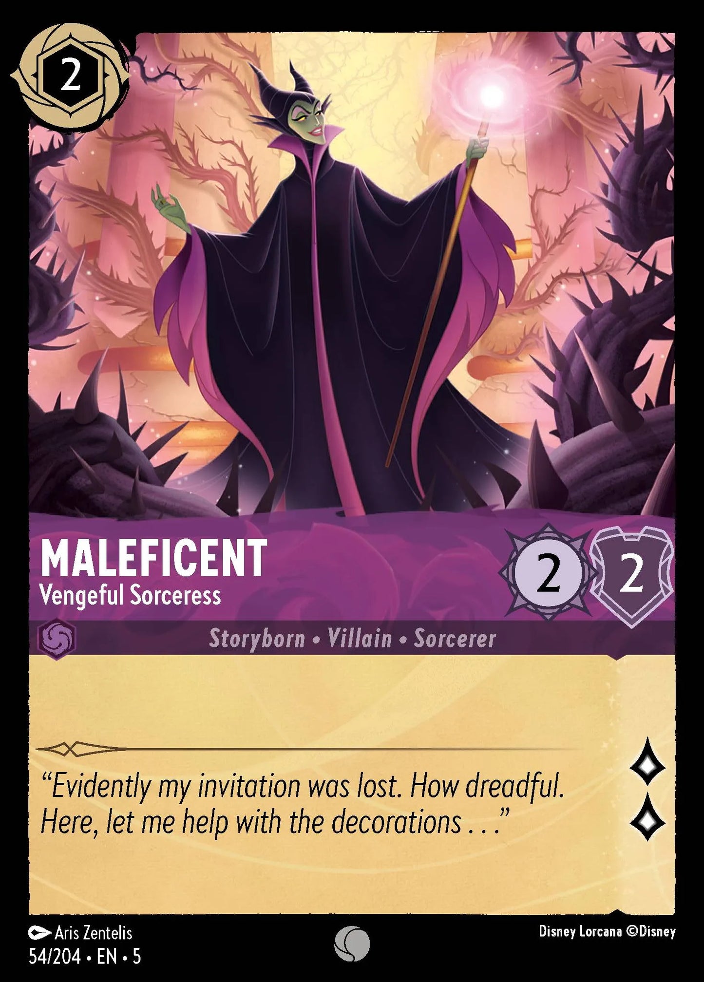 Maleficent - Vengeful Sorceress | Shimmering Skies #54 (Near Mint) | Disney Lorcana Single Australia (Near Mint)
