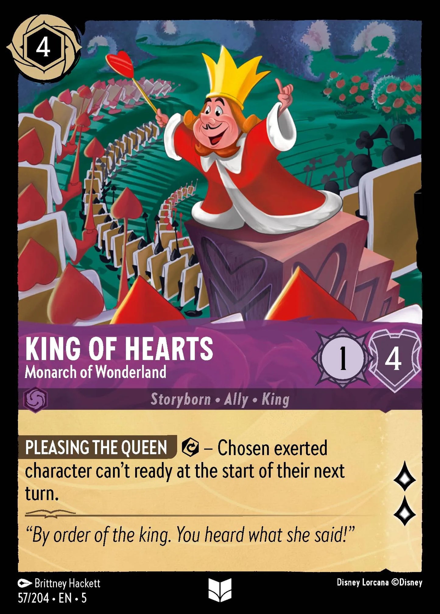 King of Hearts - Monarch of Wonderland | Shimmering Skies #57 (Near Mint) | Disney Lorcana Single Australia (Near Mint)