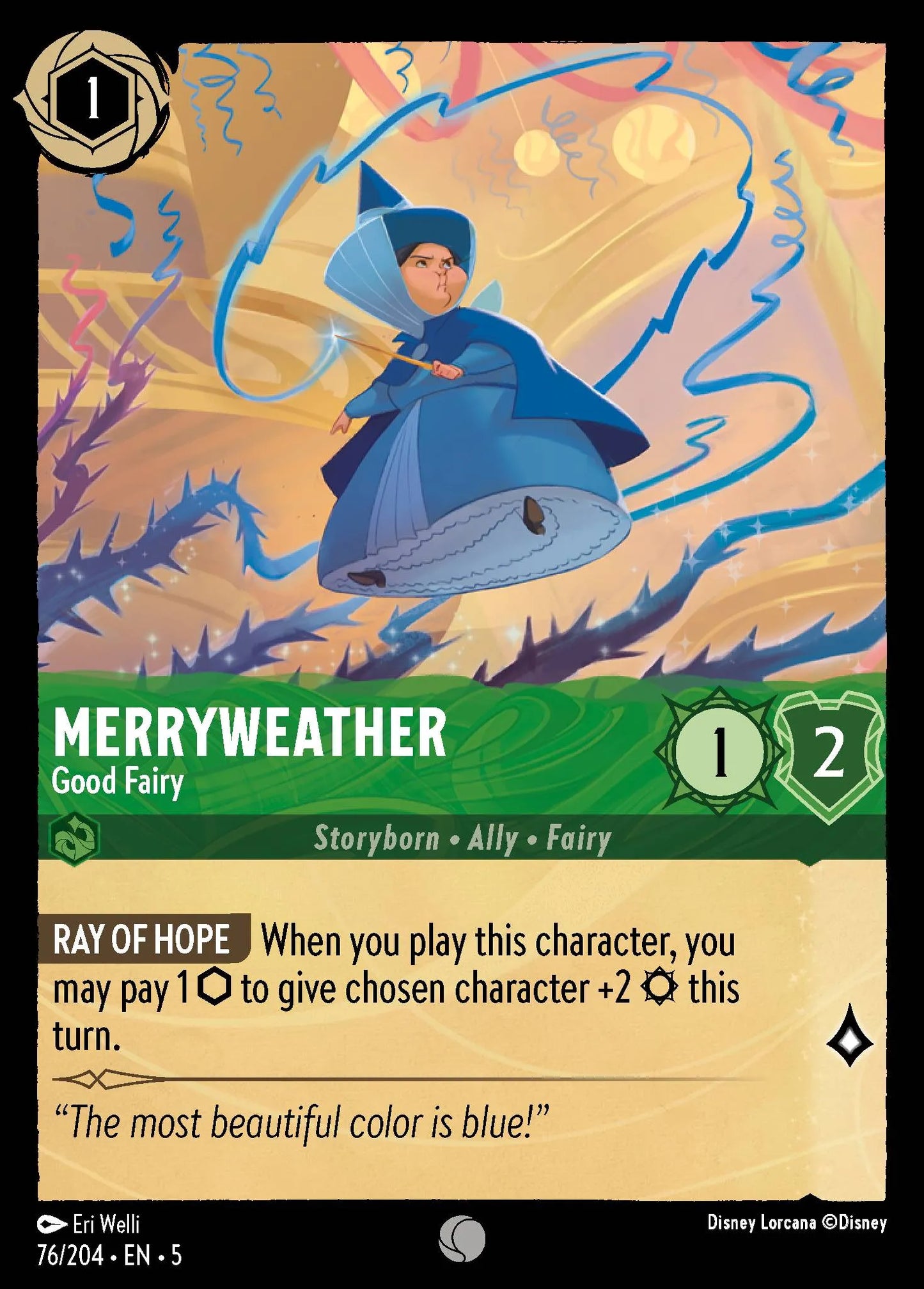 Merryweather - Good Fairy | Shimmering Skies #76 (Near Mint Foil) | Disney Lorcana Single Australia (Near Mint)