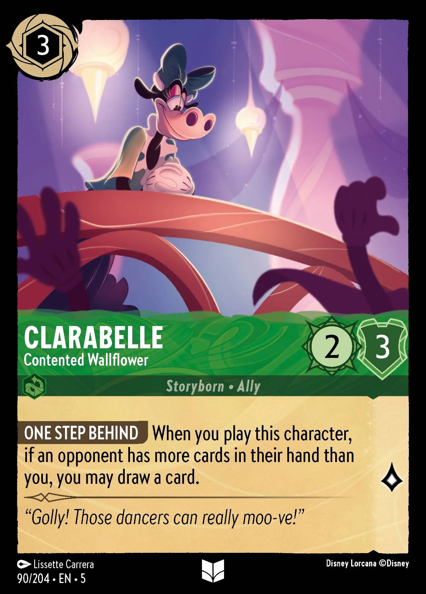Clarabelle - Contented Wallflower | Shimmering Skies #90 (Near Mint) | Disney Lorcana Single Australia (Near Mint)