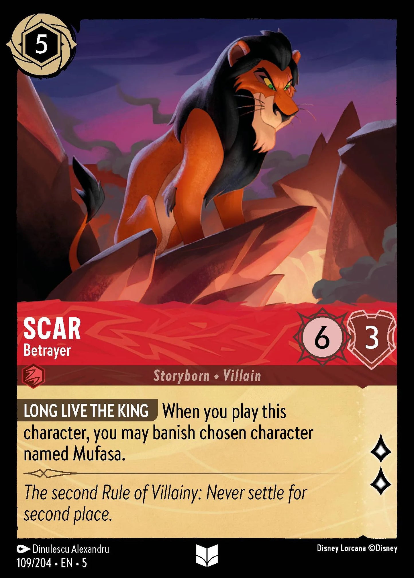 Scar - Betrayer | Shimmering Skies #109 (Near Mint) | Disney Lorcana Single Australia (Near Mint)