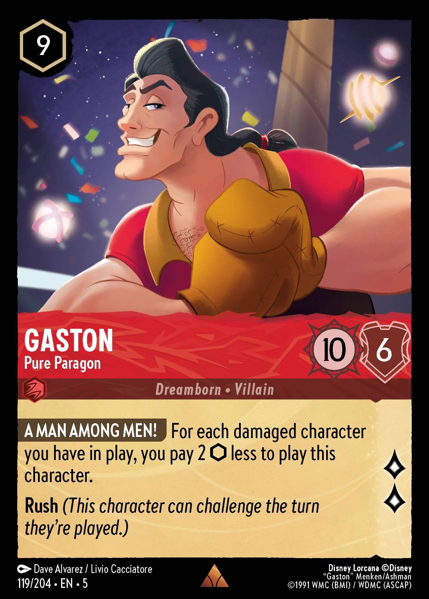 Gaston - Pure Paragon | Shimmering Skies #119 (Near Mint) | Disney Lorcana Single Australia (Near Mint)