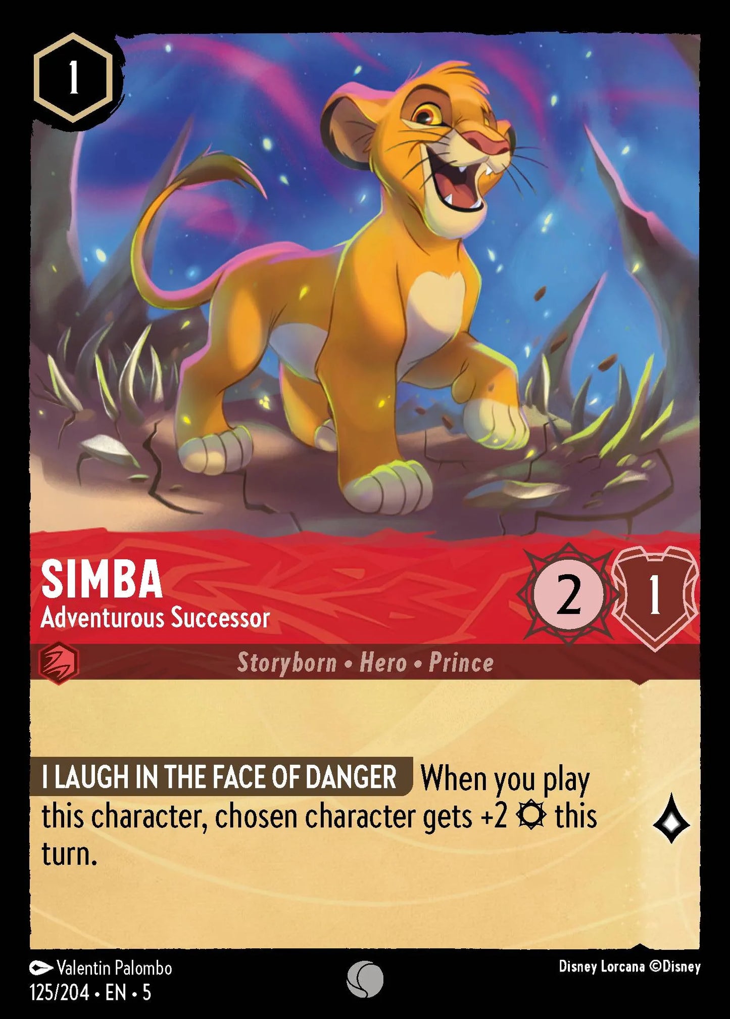 Simba - Adventurous Successor | Shimmering Skies #125 (Near Mint) | Disney Lorcana Single Australia (Near Mint)