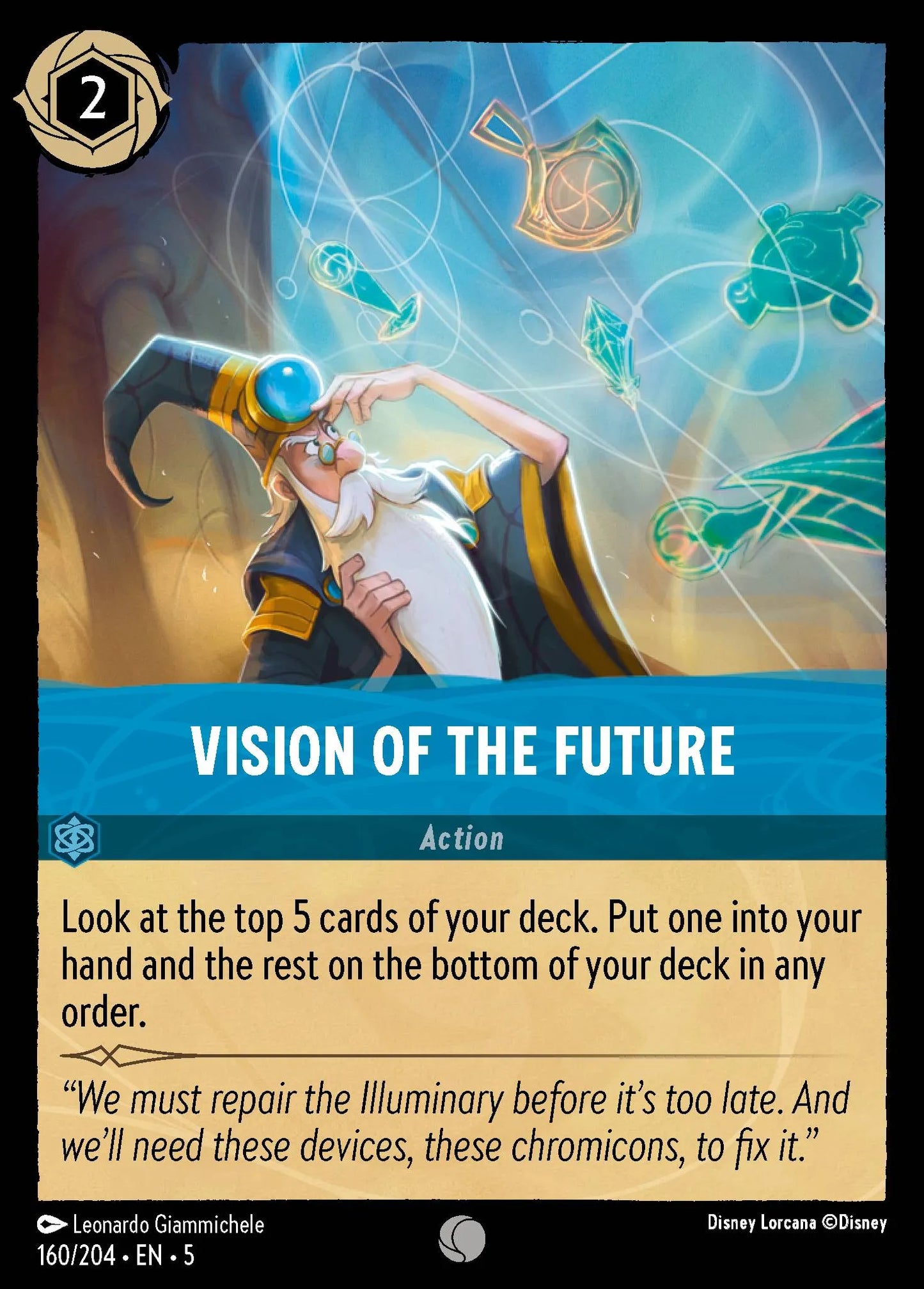 Vision of the Future | Shimmering Skies #160 (Near Mint Foil) | Disney Lorcana Single Australia (Near Mint)