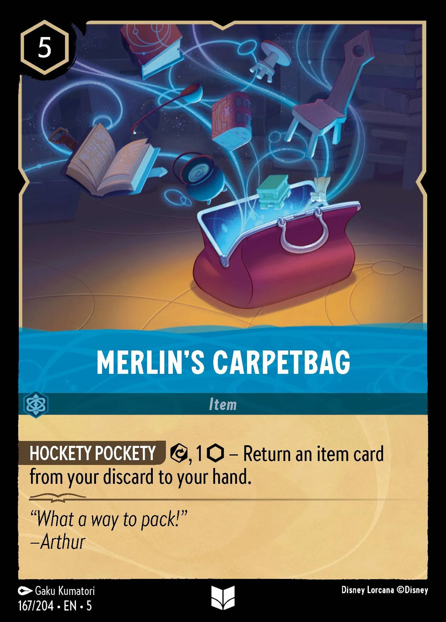 Merlin's Carpetbag | Shimmering Skies #167 (Near Mint) | Disney Lorcana Single Australia (Near Mint)