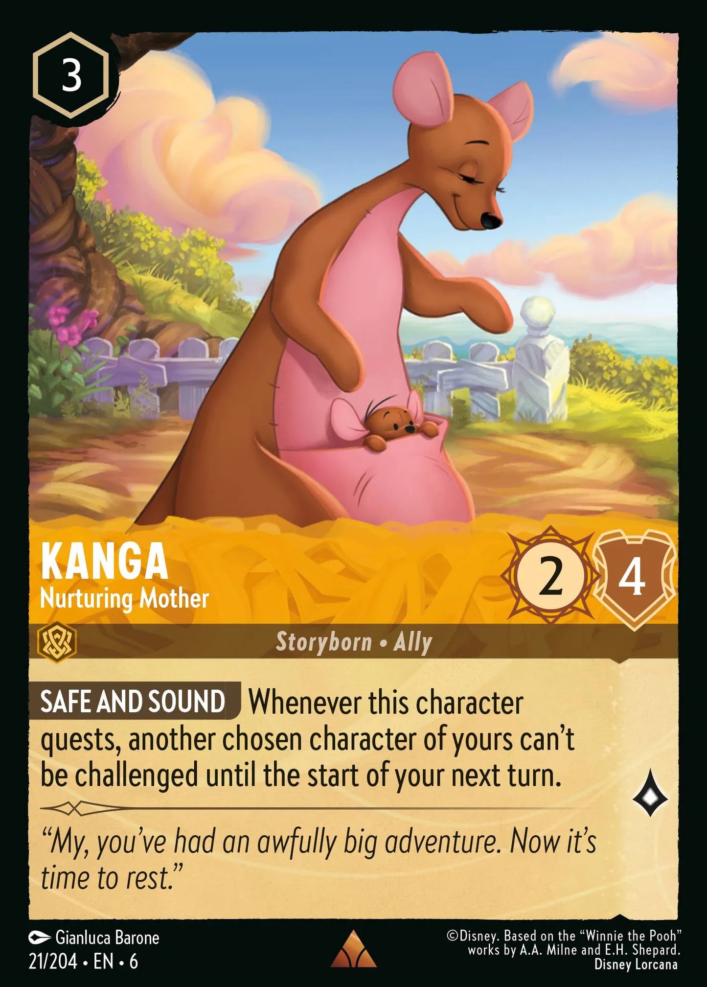 Kanga - Nurturing Mother | Azurite Sea #21 (Near Mint) | Disney Lorcana Single Australia (Near Mint)