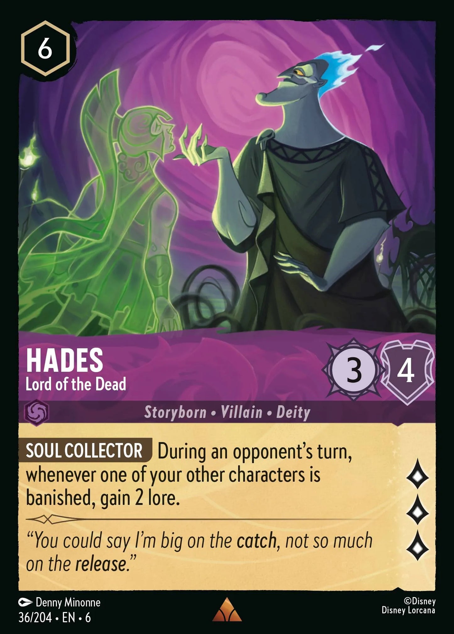 Hades - Lord of the Dead | Azurite Sea #36 (Near Mint) | Disney Lorcana Single Australia (Near Mint)