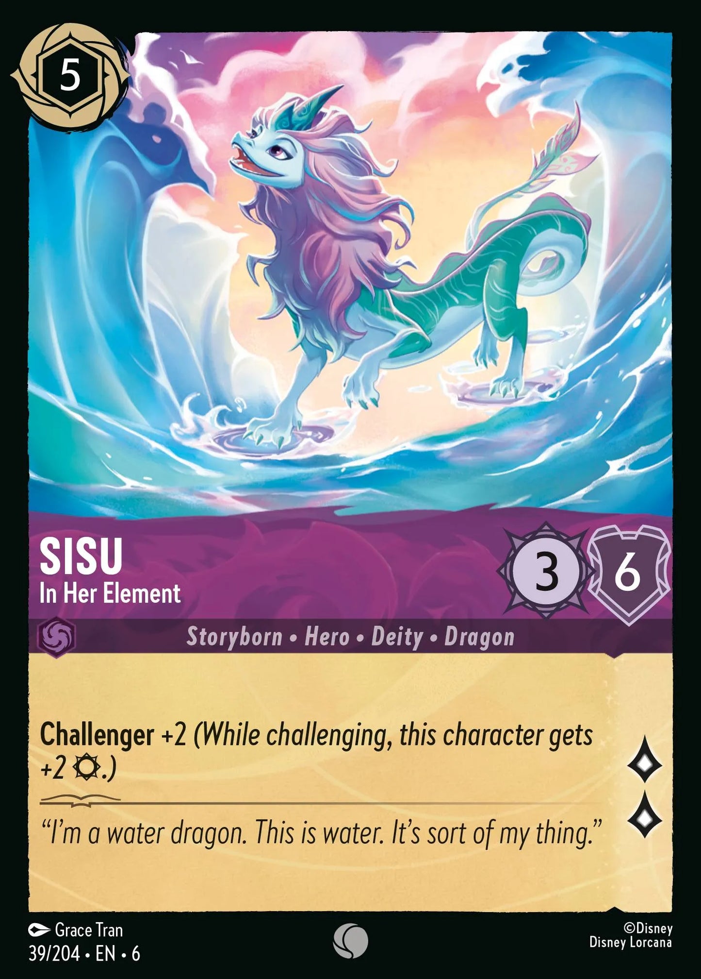 Sisu - In Her Element | Azurite Sea #39 (Near Mint) | Disney Lorcana Single Australia (Near Mint)