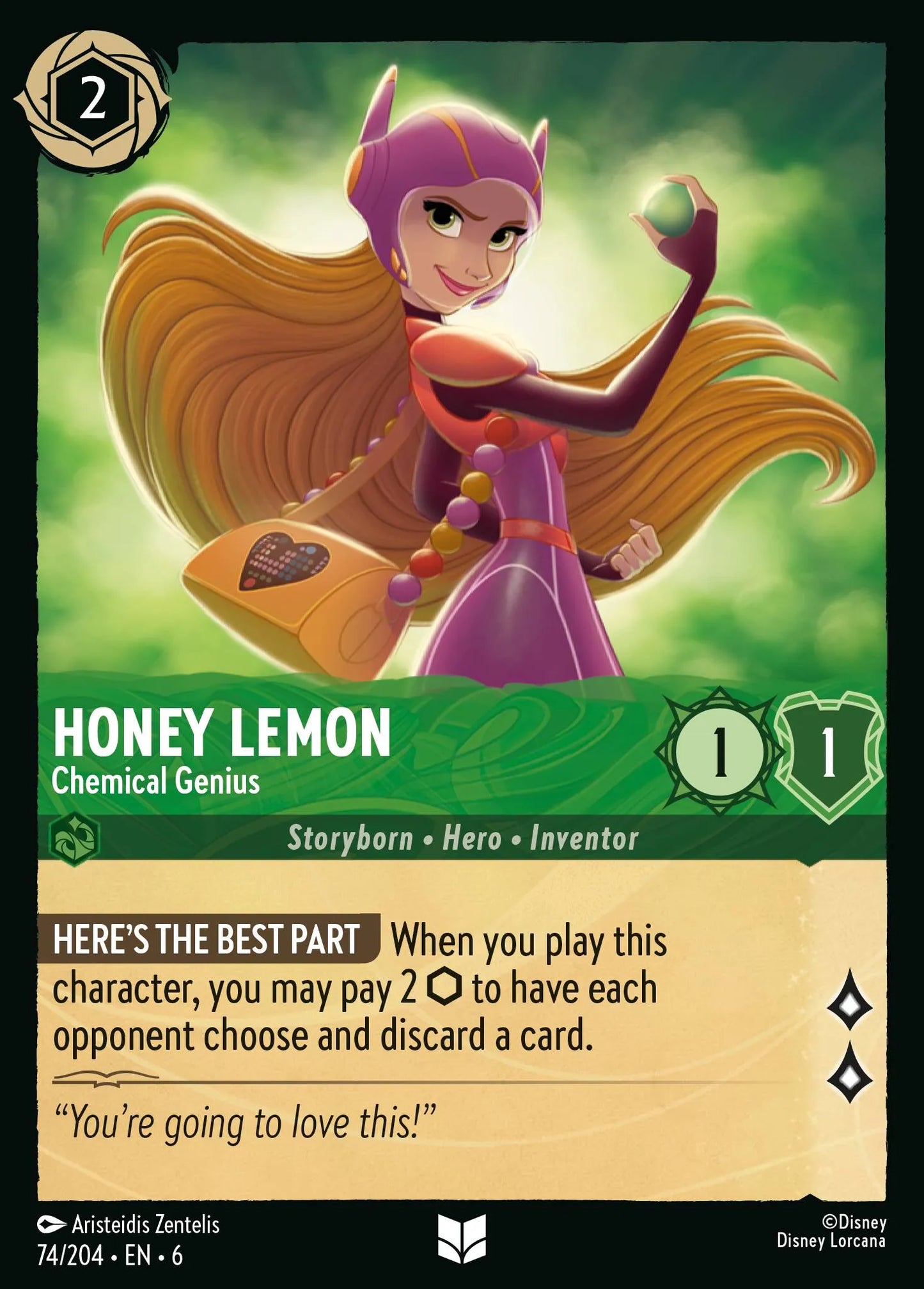 Honey Lemon - Chemical Genius | Azurite Sea #74 (Near Mint Foil) | Disney Lorcana Single Australia (Near Mint)
