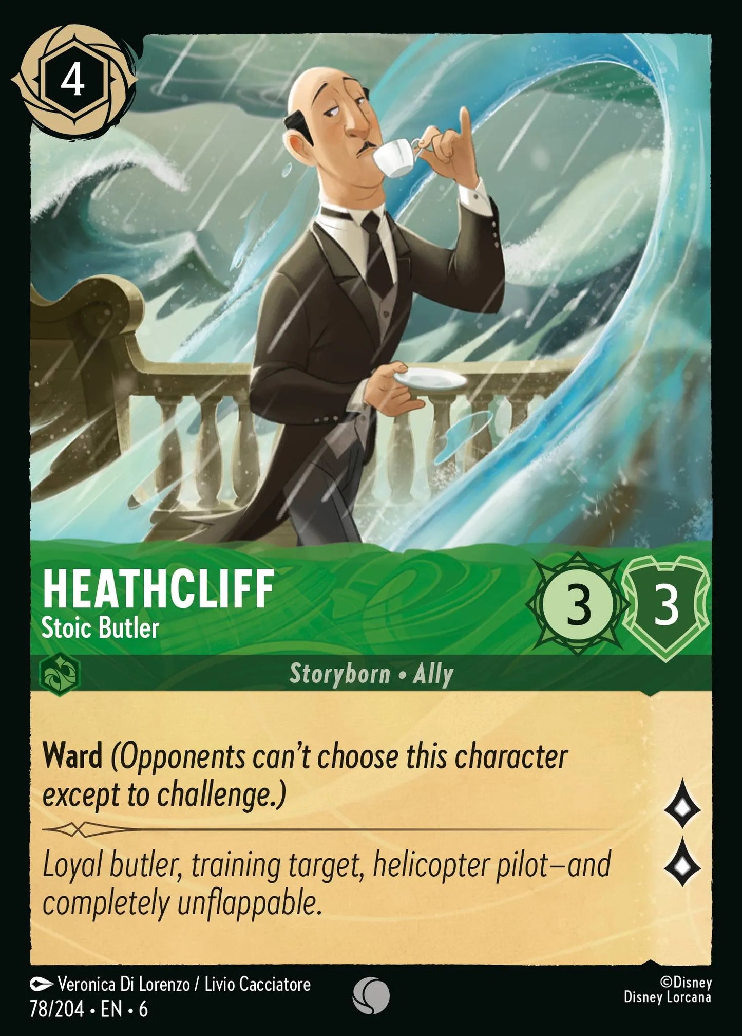Heathcliff - Stoic Butler | Azurite Sea #78 (Near Mint) | Disney Lorcana Single Australia (Near Mint)