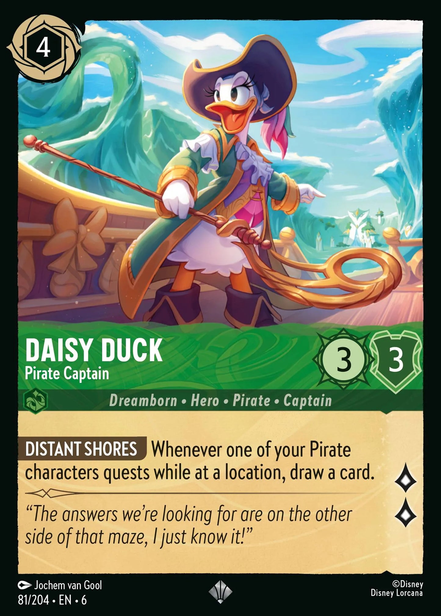 Daisy Duck - Pirate Captain | Azurite Sea #81 (Near Mint) | Disney Lorcana Single Australia (Near Mint)