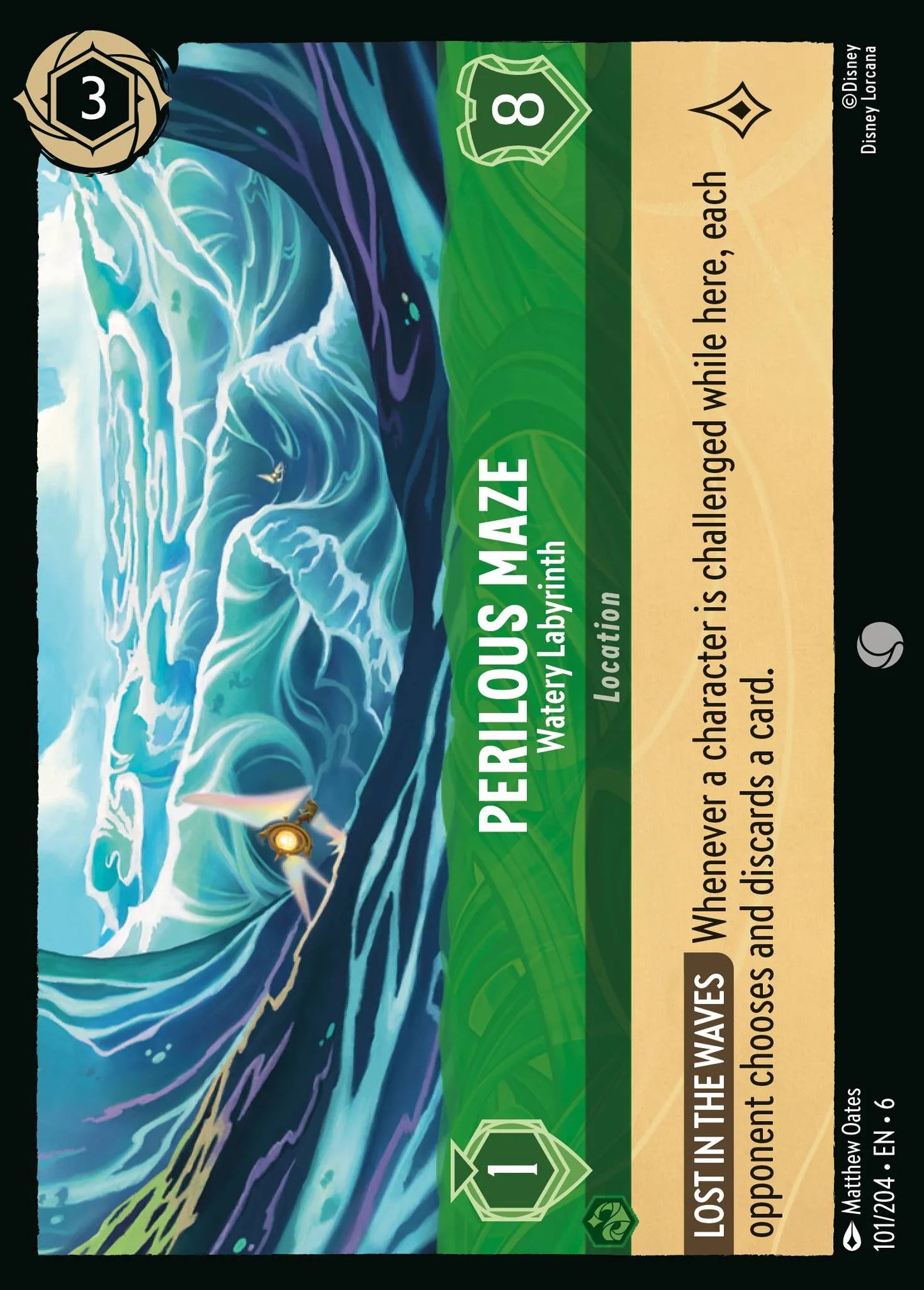 Perilous Maze - Watery Labyrinth | Azurite Sea #101 (Near Mint) | Disney Lorcana Single Australia (Near Mint)