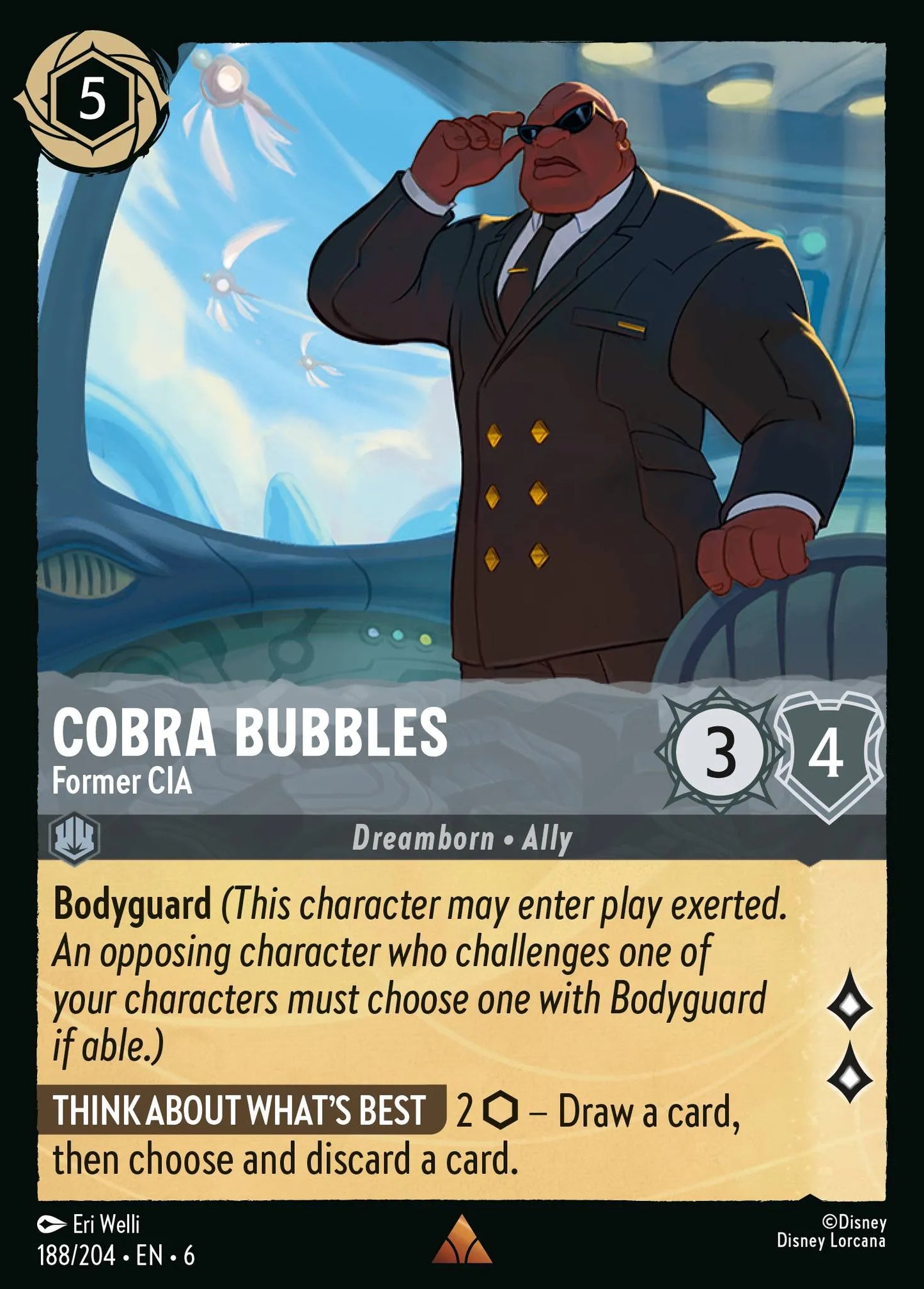 Cobra Bubbles - Former CIA | Azurite Sea #188 (Near Mint) | Disney Lorcana Single Australia (Near Mint)