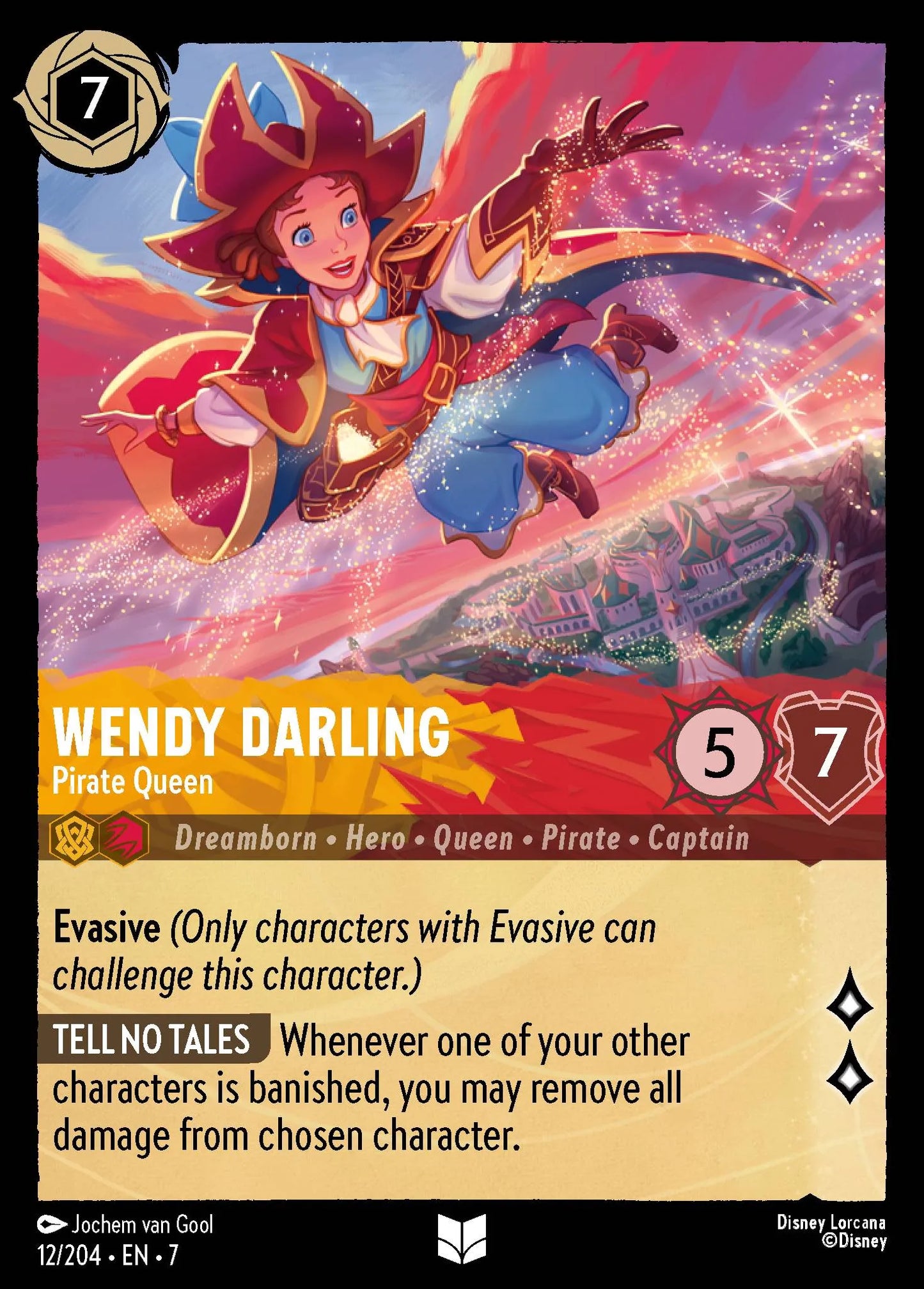 Wendy Darling - Pirate Queen | Archazia's Island #12 (Near Mint Foil) | Disney Lorcana Single Australia (Near Mint)