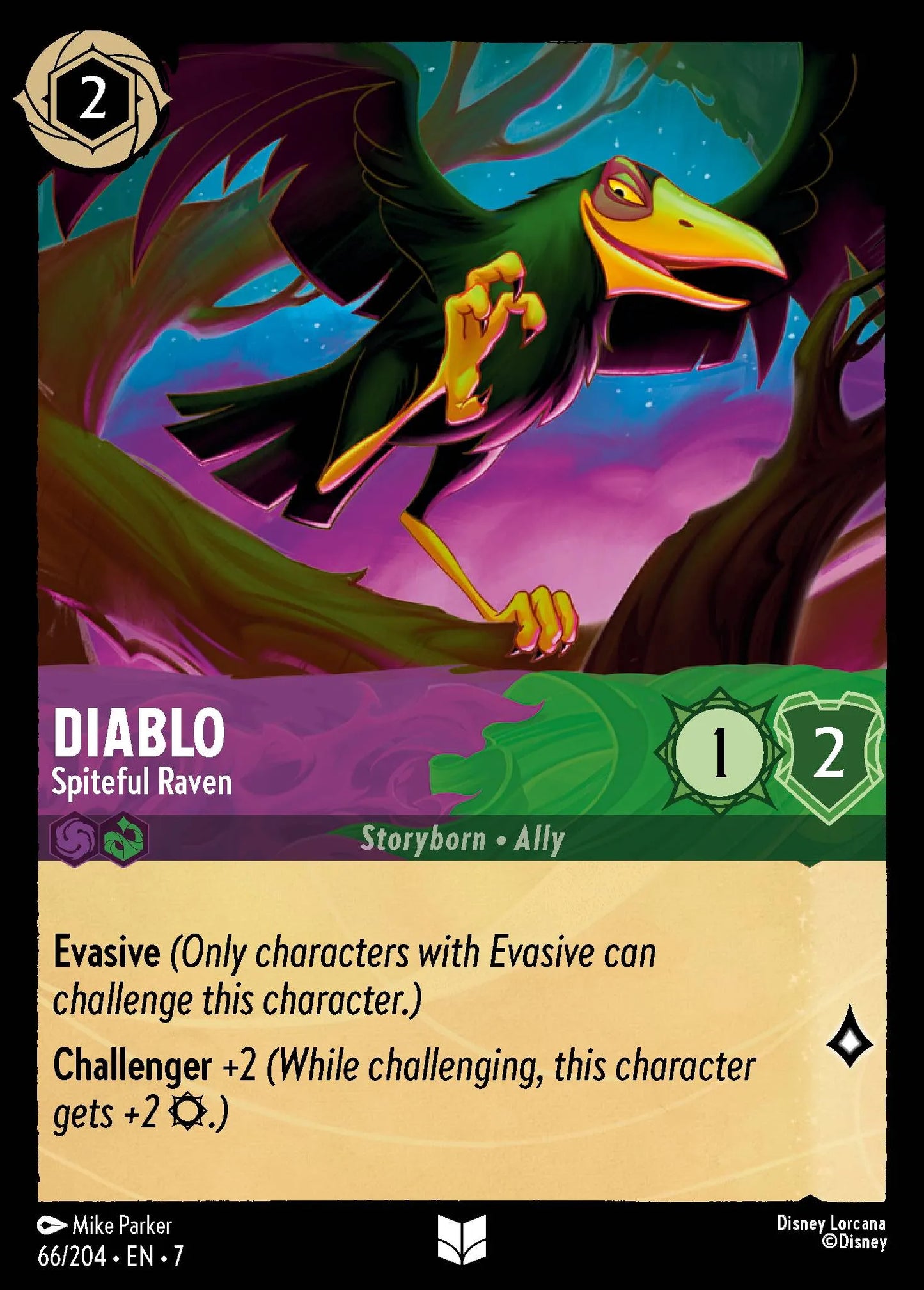 Diablo - Spiteful Raven | Archazia's Island #66 (Near Mint Foil) | Disney Lorcana Single Australia (Near Mint)