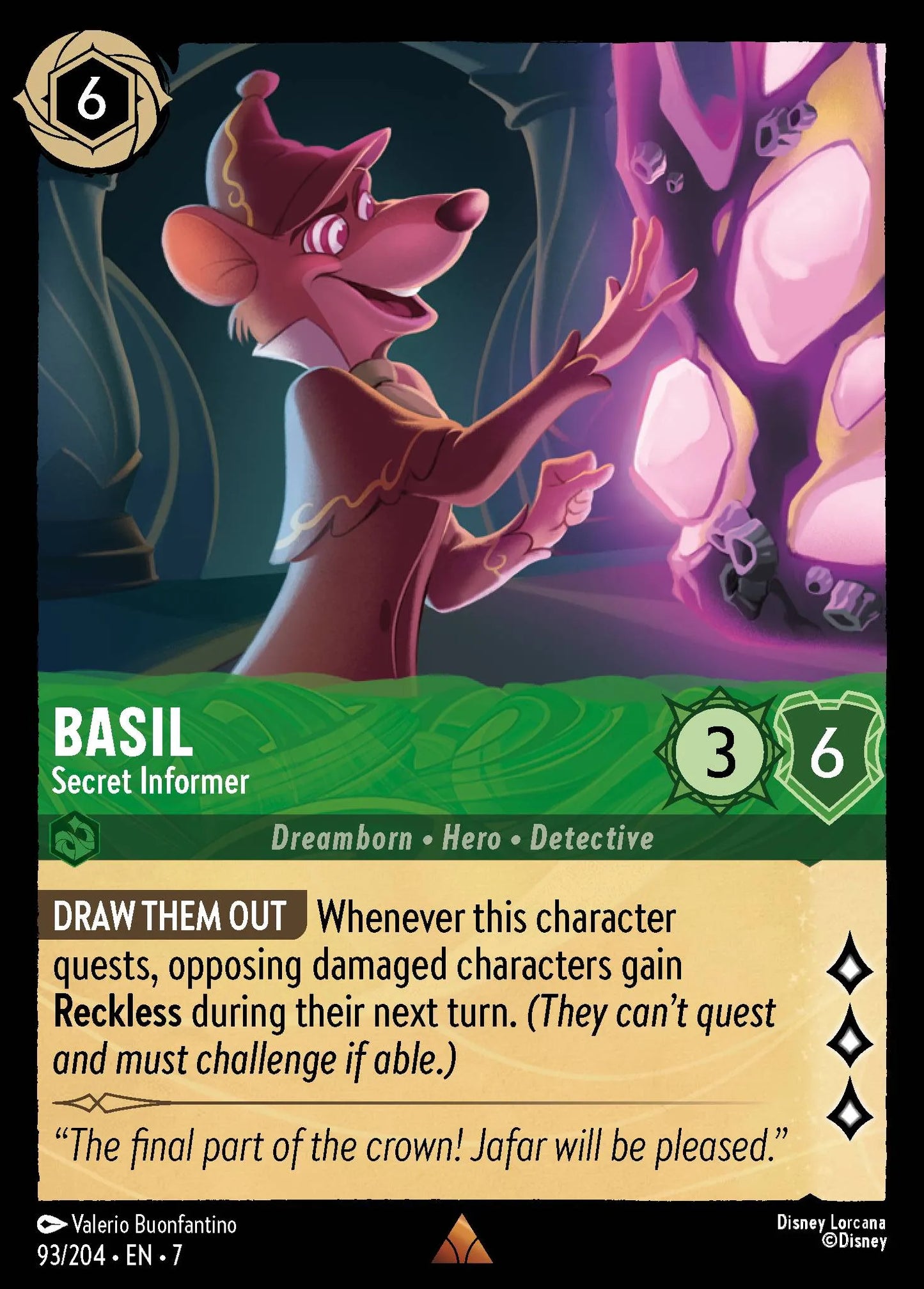 Basil - Secret Informer | Archazia's Island #93 (Near Mint) | Disney Lorcana Single Australia (Near Mint)
