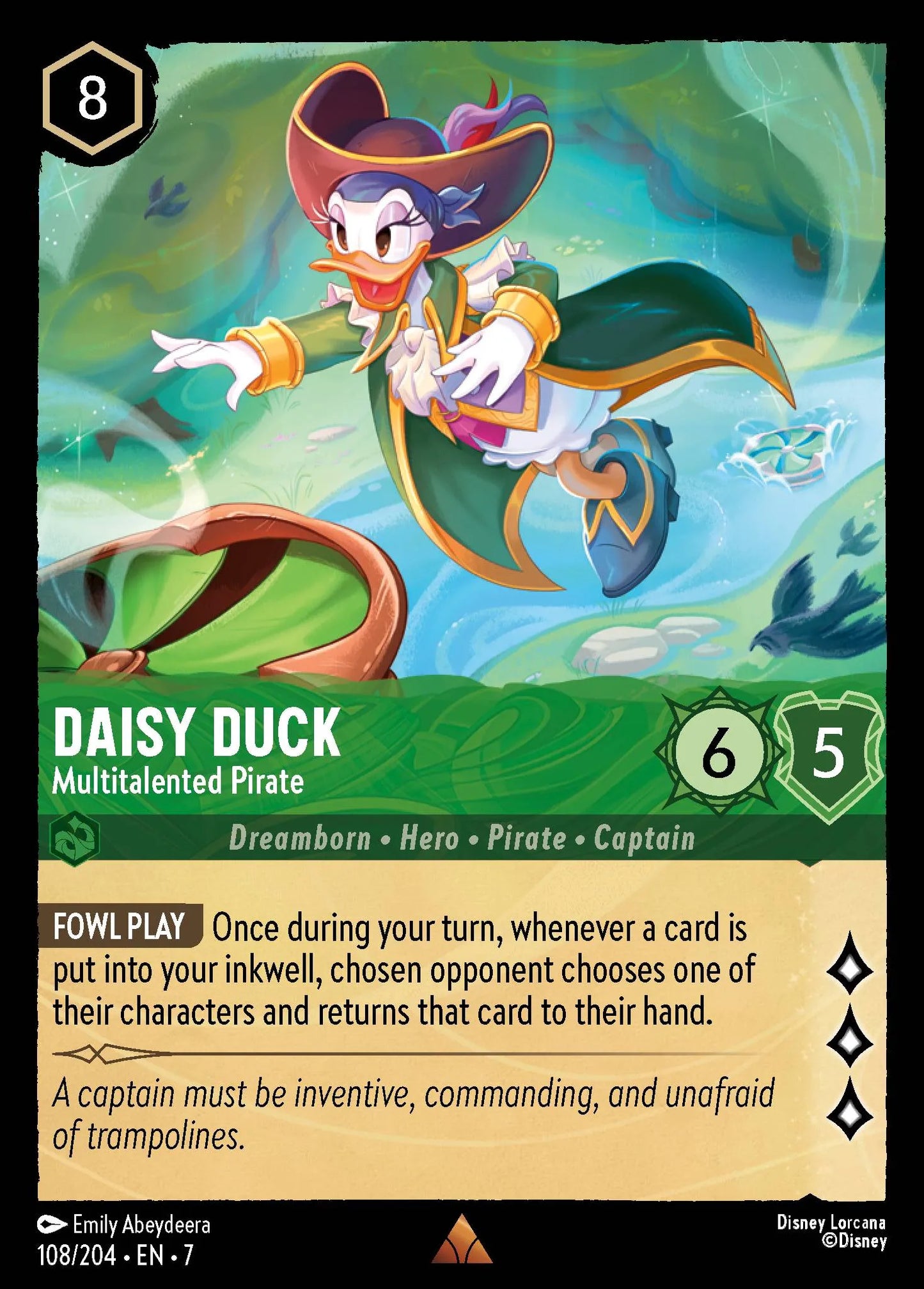 Daisy Duck - Multitalented Pirate | Archazia's Island #108 (Near Mint) | Disney Lorcana Single Australia (Near Mint)