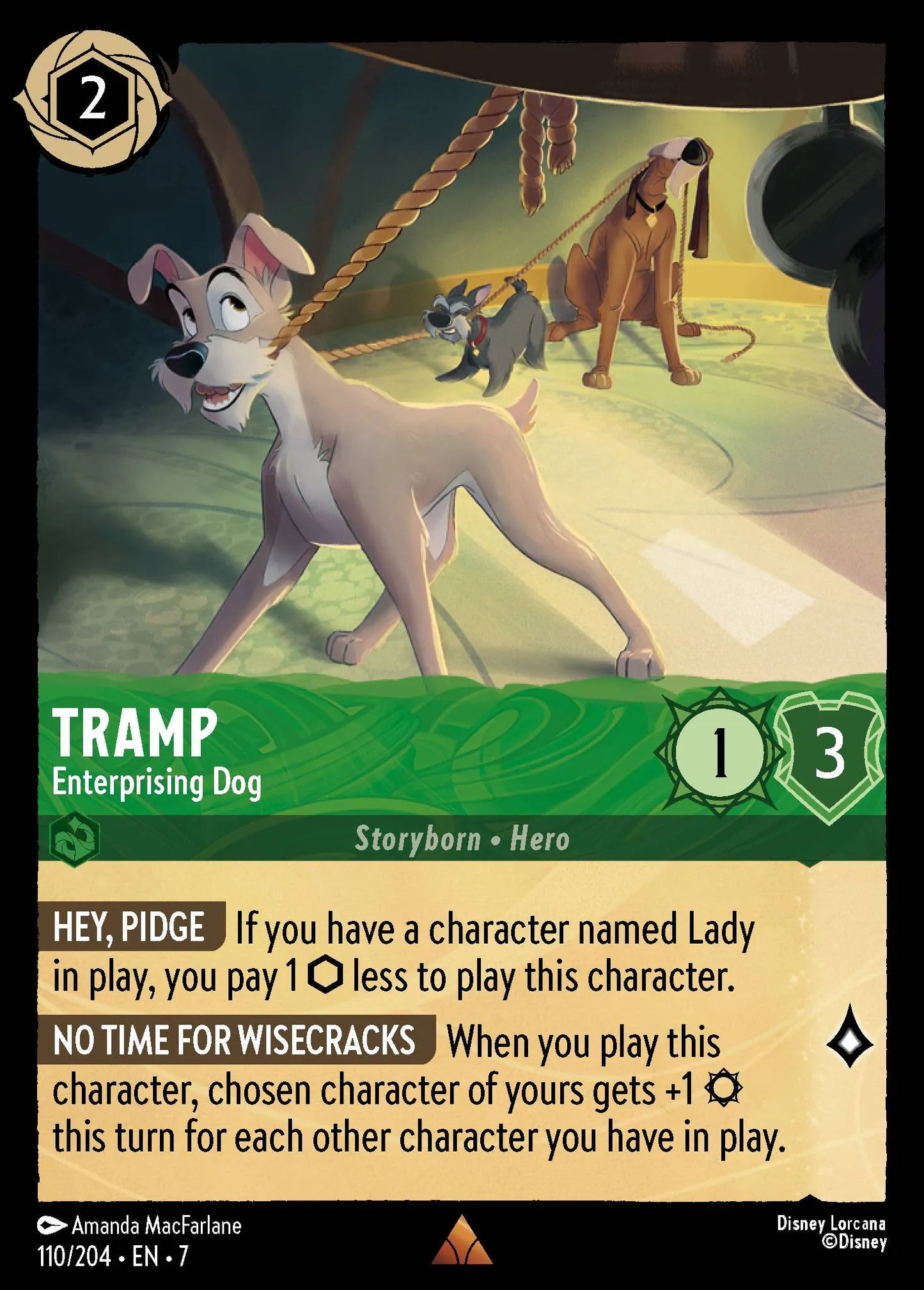 Tramp - Enterprising Dog | Archazia's Island #110 (Near Mint Foil) | Disney Lorcana Single Australia (Near Mint)
