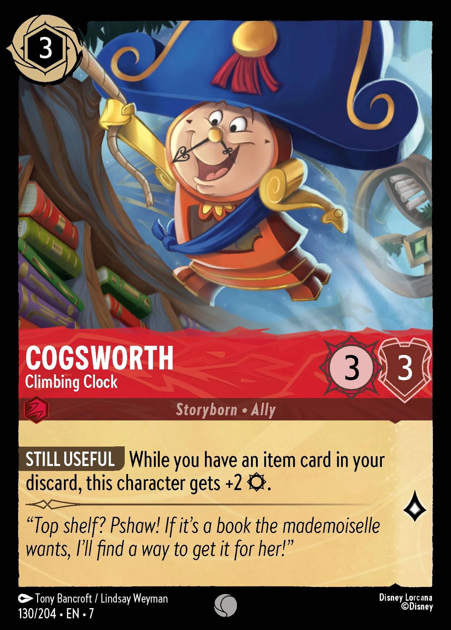 Cogsworth - Climbing Clock | Archazia's Island #130 (Near Mint) | Disney Lorcana Single Australia (Near Mint)
