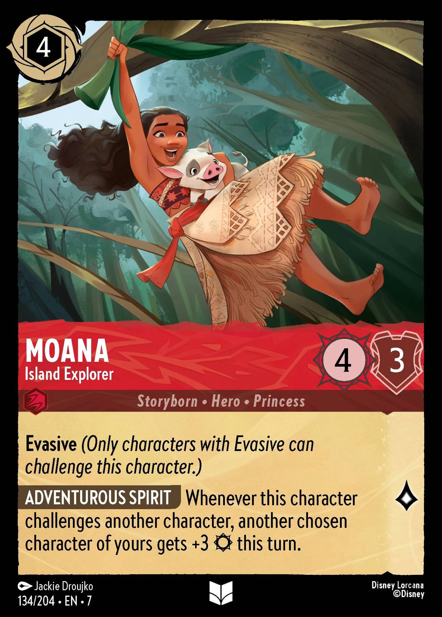 Moana - Island Explorer | Archazia's Island #134 (Near Mint Foil) | Disney Lorcana Single Australia (Near Mint)