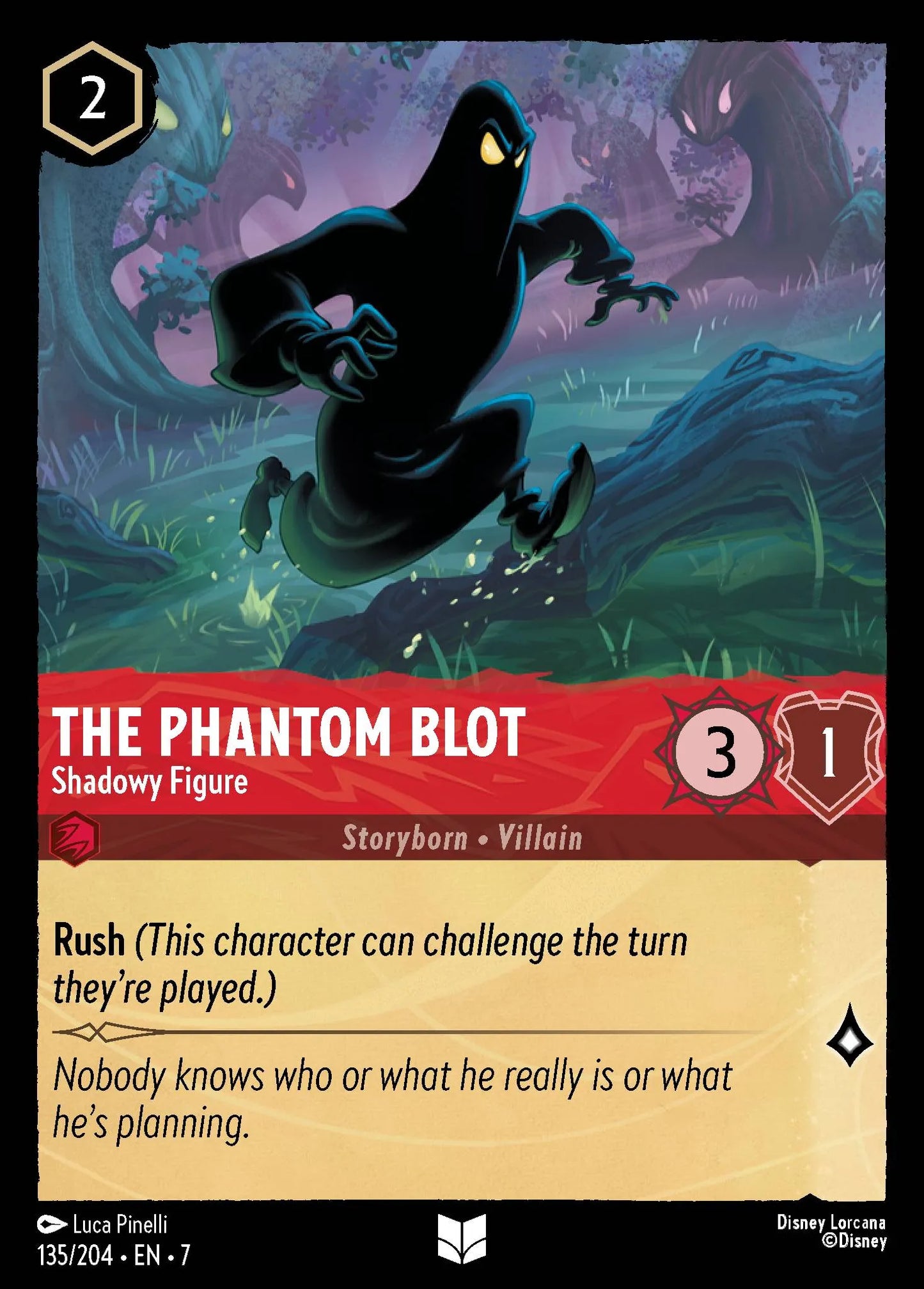 The Phantom Blot - Shadowy Figure | Archazia's Island #135 (Near Mint Foil) | Disney Lorcana Single Australia (Near Mint)
