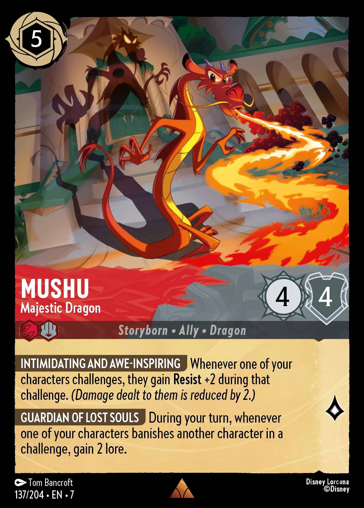 Mushu - Majestic Dragon | Archazia's Island #137 (Near Mint) | Disney Lorcana Single Australia (Near Mint)