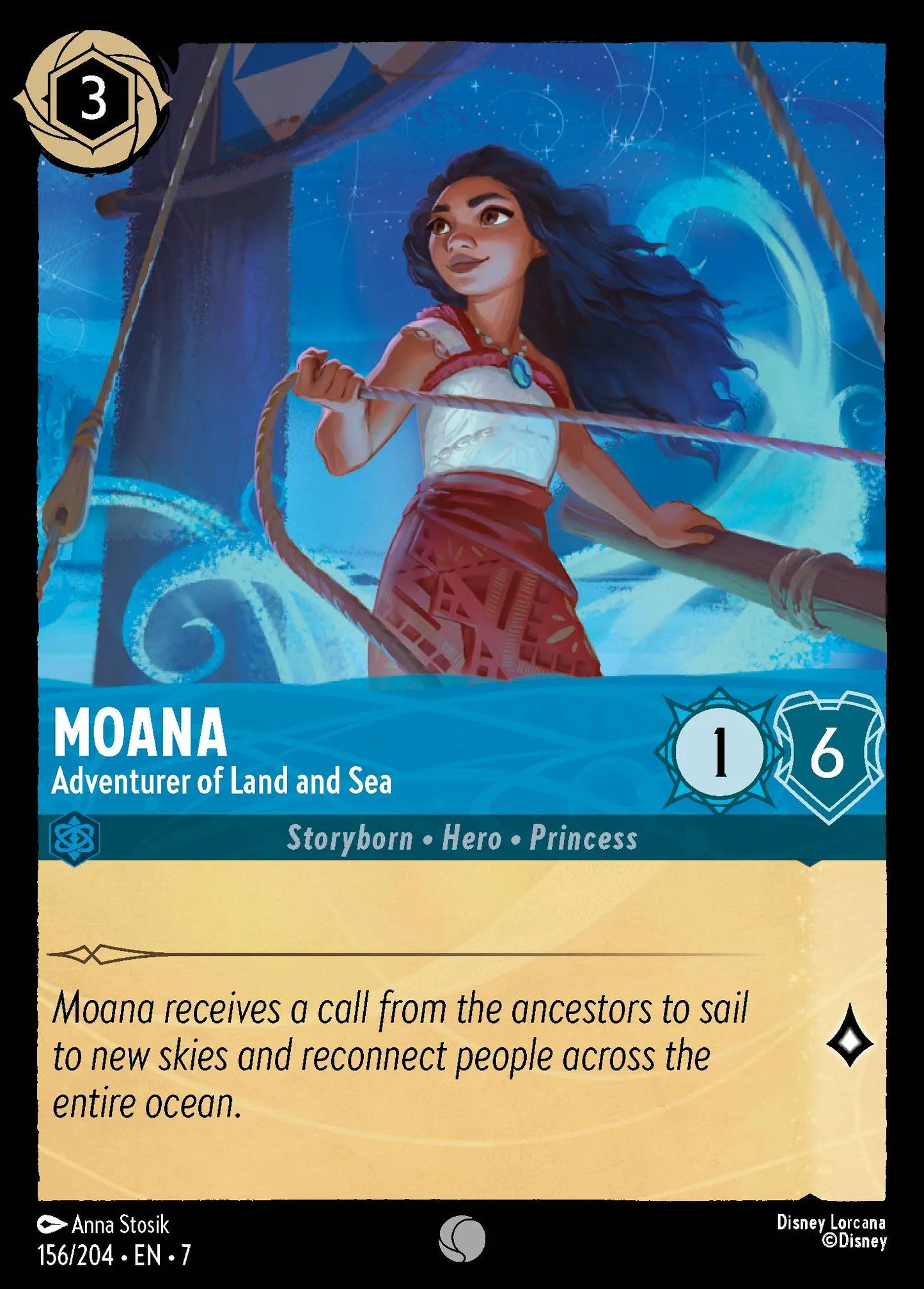 Moana - Adventurer of Land and Sea | Archazia's Island #156 (Near Mint) | Disney Lorcana Single Australia (Near Mint)