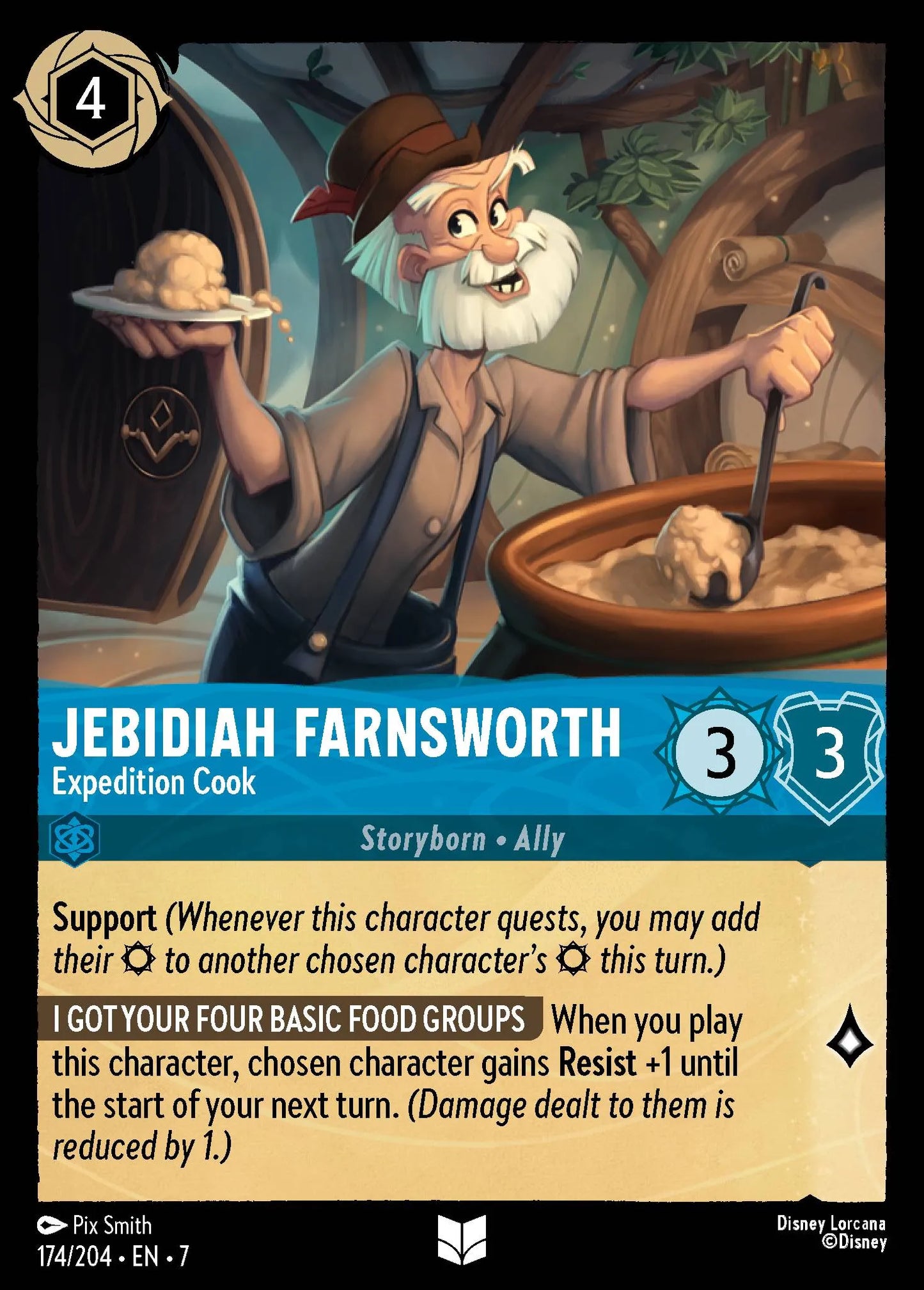 Jebidiah Farnsworth - Expedition Cook | Archazia's Island #174 (Near Mint Foil) | Disney Lorcana Single Australia (Near Mint)