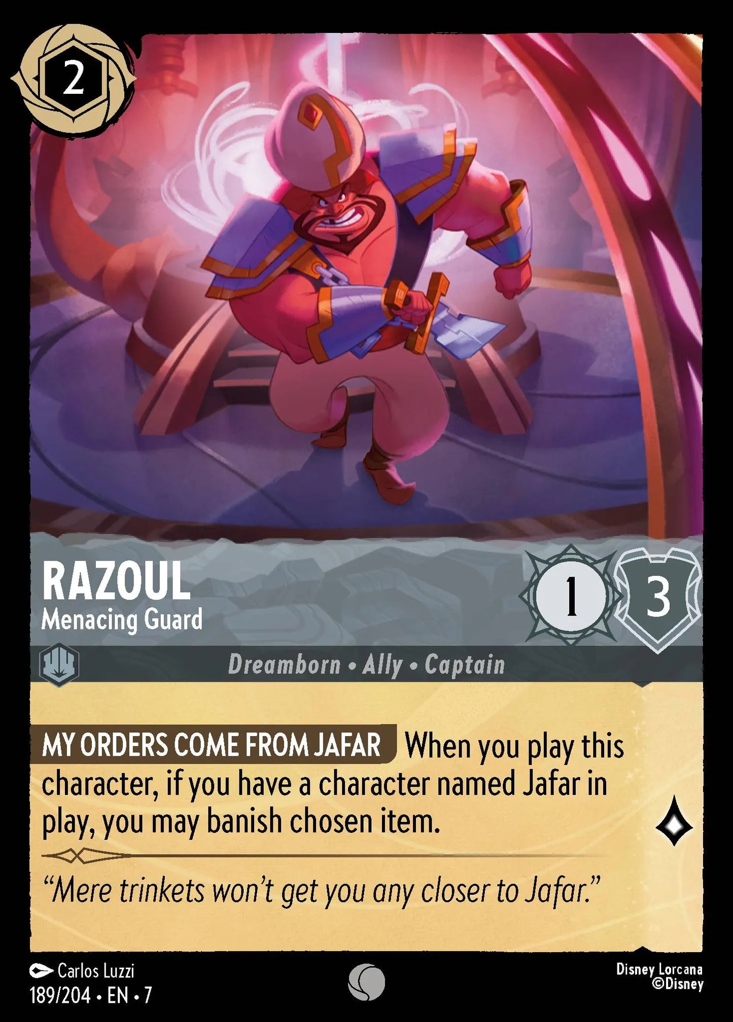 Razoul - Menacing Guard | Archazia's Island #189 (Near Mint Foil) | Disney Lorcana Single Australia (Near Mint)