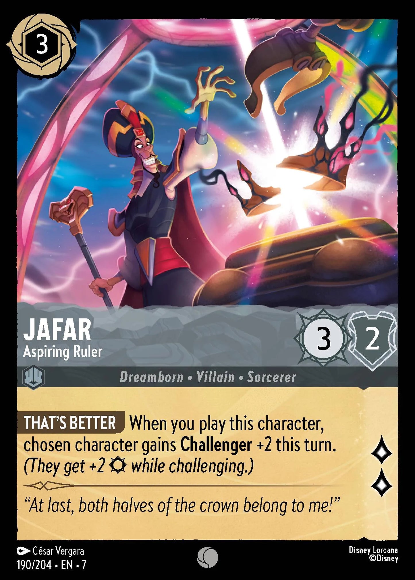 Jafar - Aspiring Ruler | Archazia's Island #190 (Near Mint Foil) | Disney Lorcana Single Australia (Near Mint)