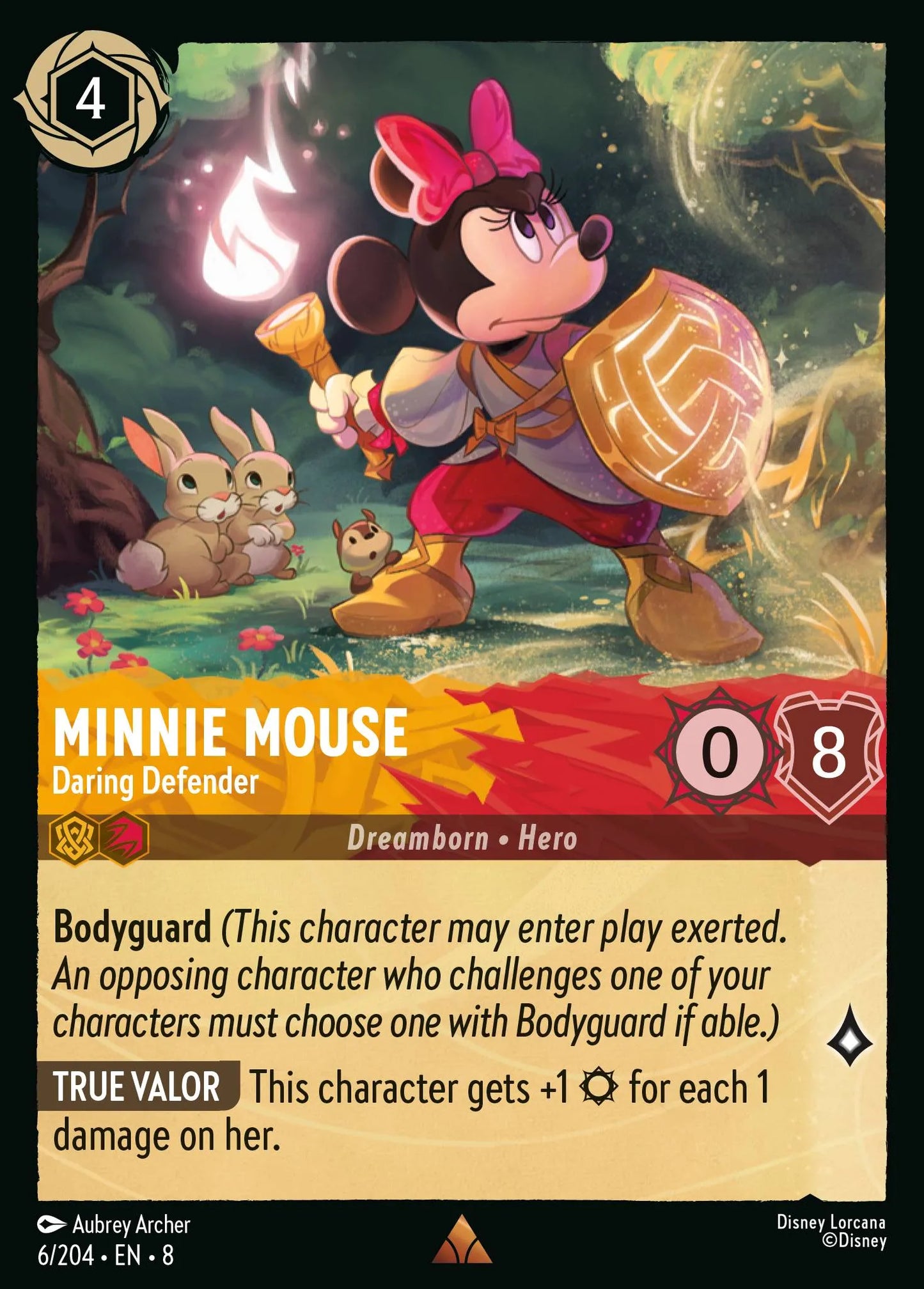 Minnie Mouse - Daring Defender | Reign of Jafar #6 (Near Mint Foil) | Disney Lorcana Single Australia (Near Mint)