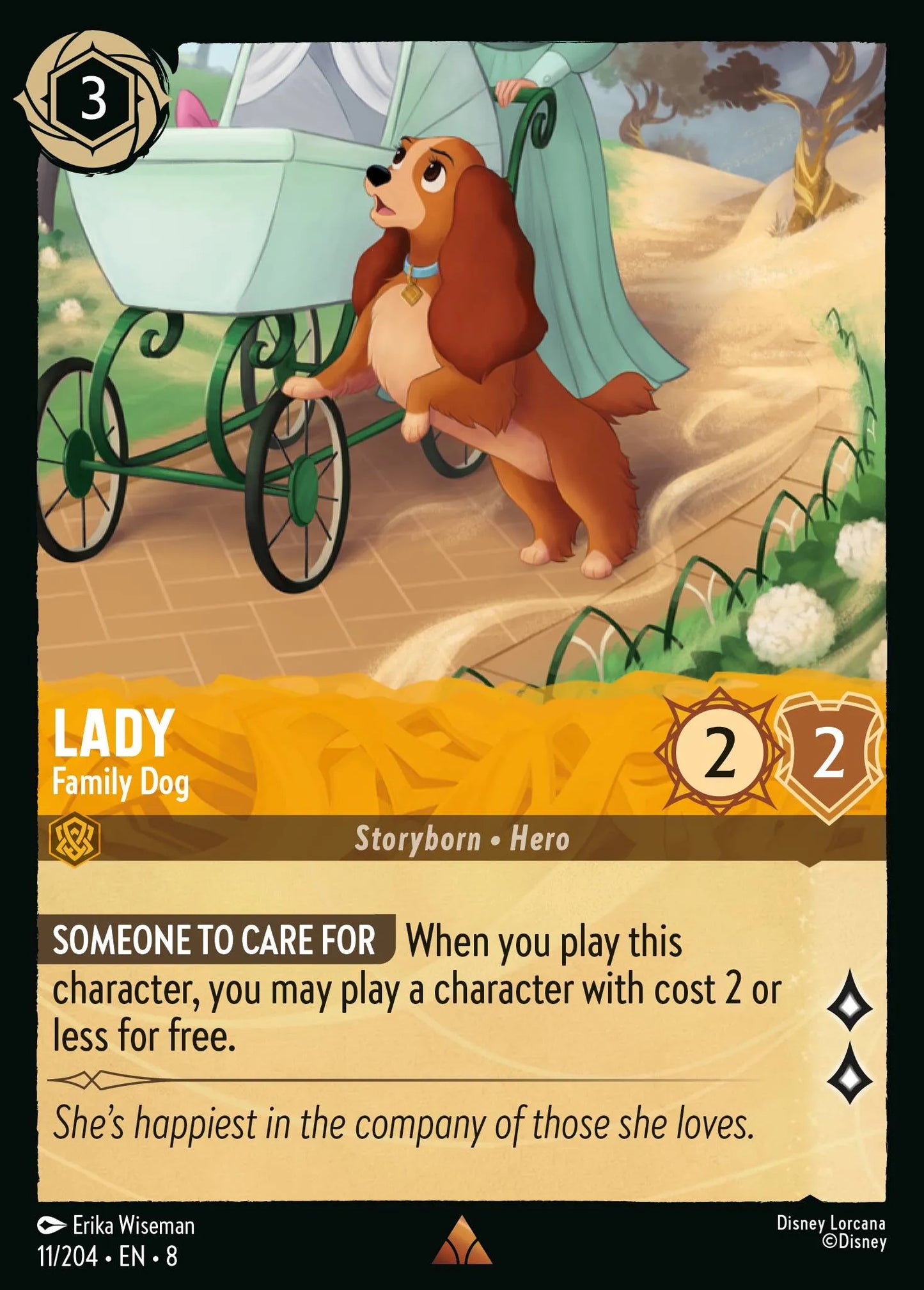 Lady - Family Dog | Reign of Jafar #11 (Near Mint Foil) | Disney Lorcana Single Australia (Near Mint)