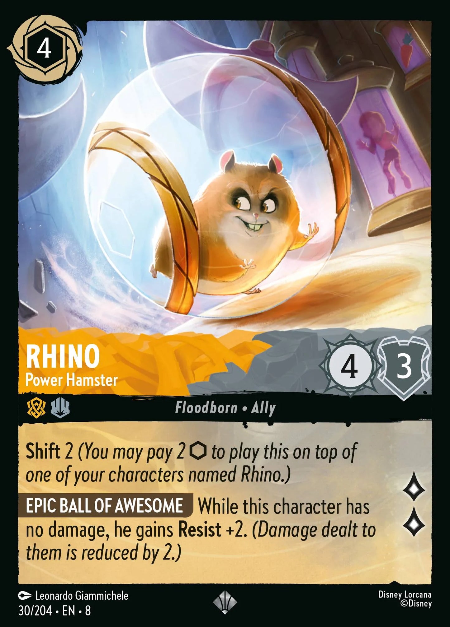 Rhino - Power Hamster | Reign of Jafar #30 (Near Mint) | Disney Lorcana Single Australia (Near Mint)