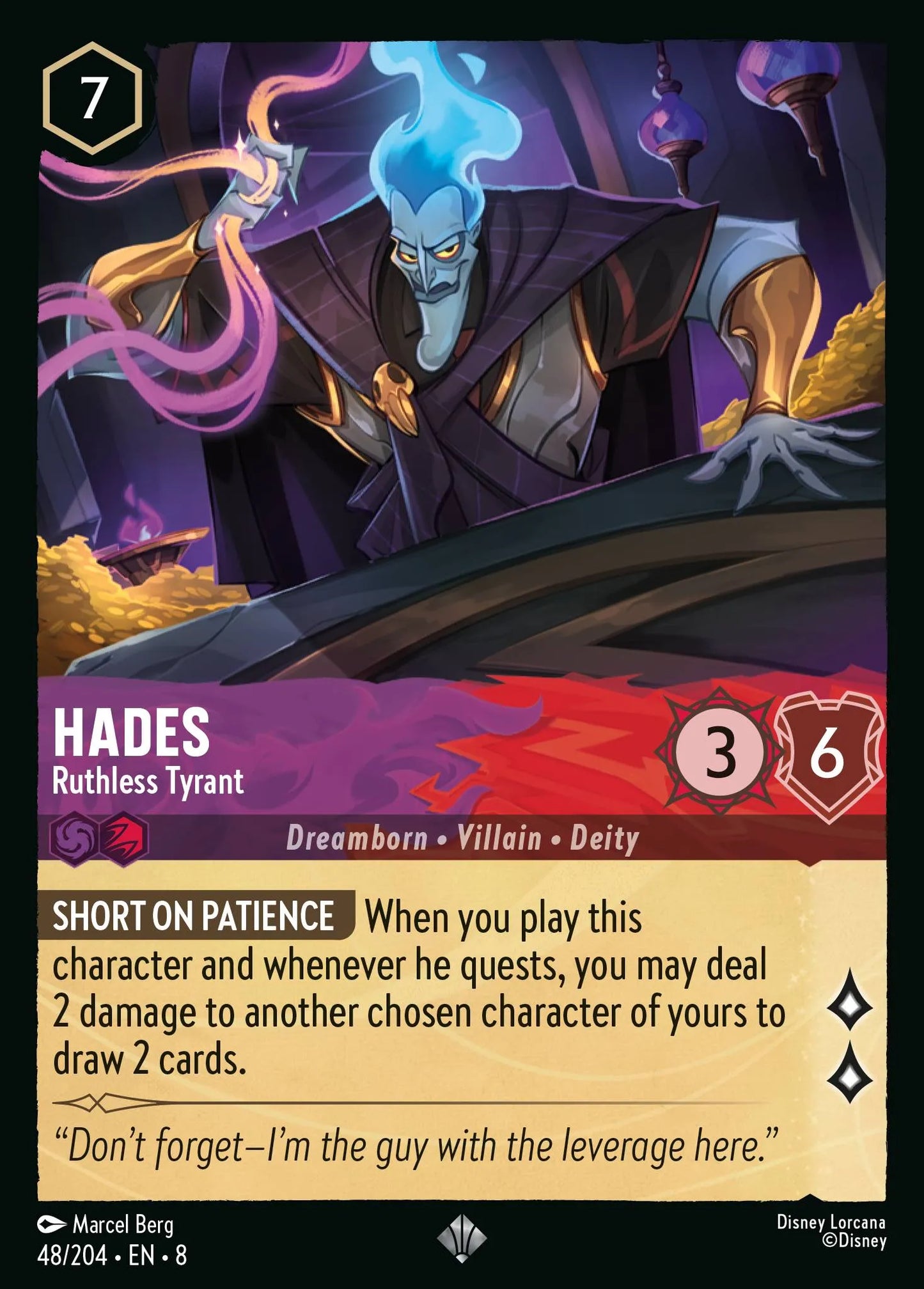 Hades - Ruthless Tyrant | Reign of Jafar #48 (Near Mint Foil) | Disney Lorcana Single Australia (Near Mint)