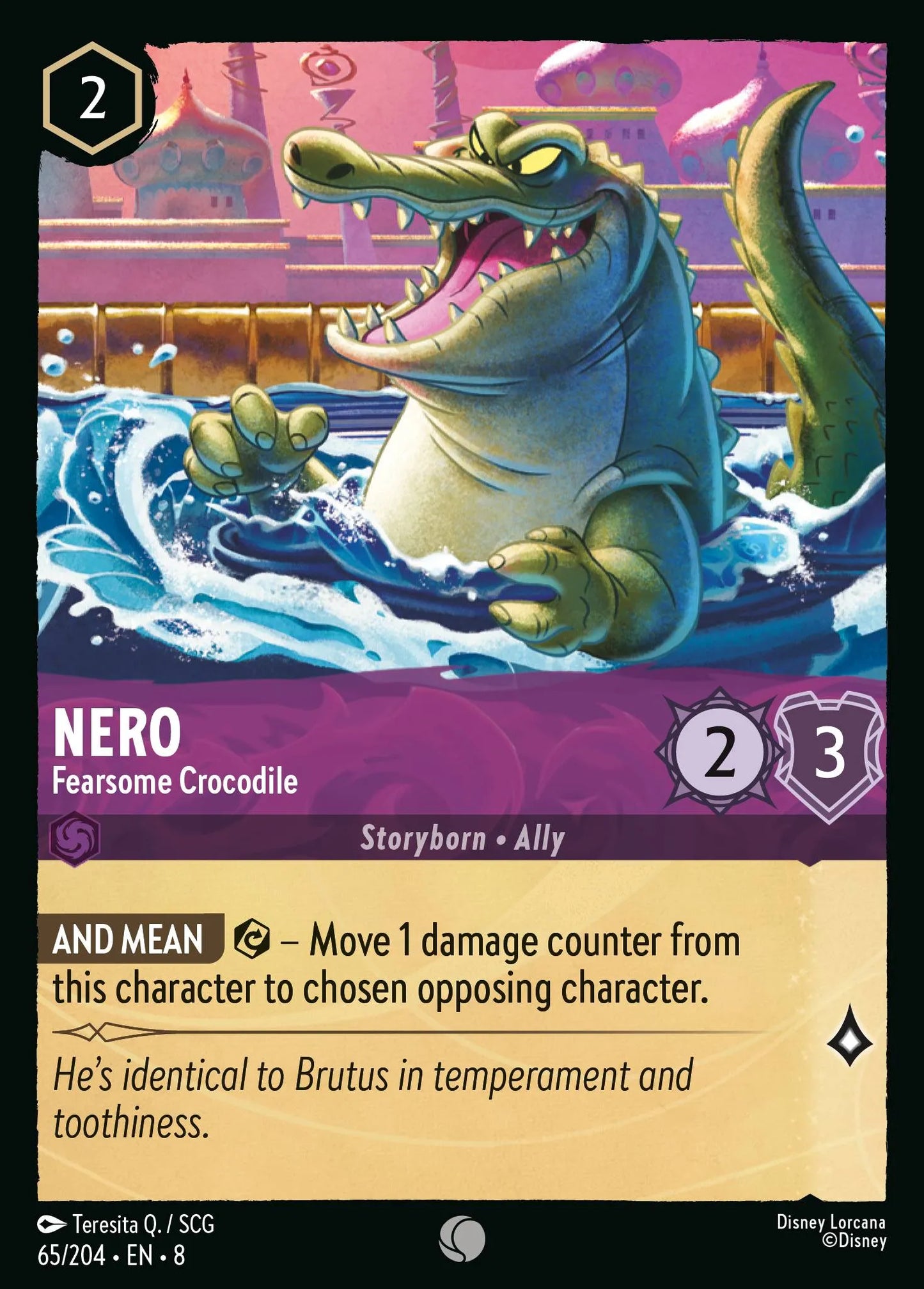 Nero - Fearsome Crocodile | Reign of Jafar #65 (Near Mint) | Disney Lorcana Single Australia (Near Mint)