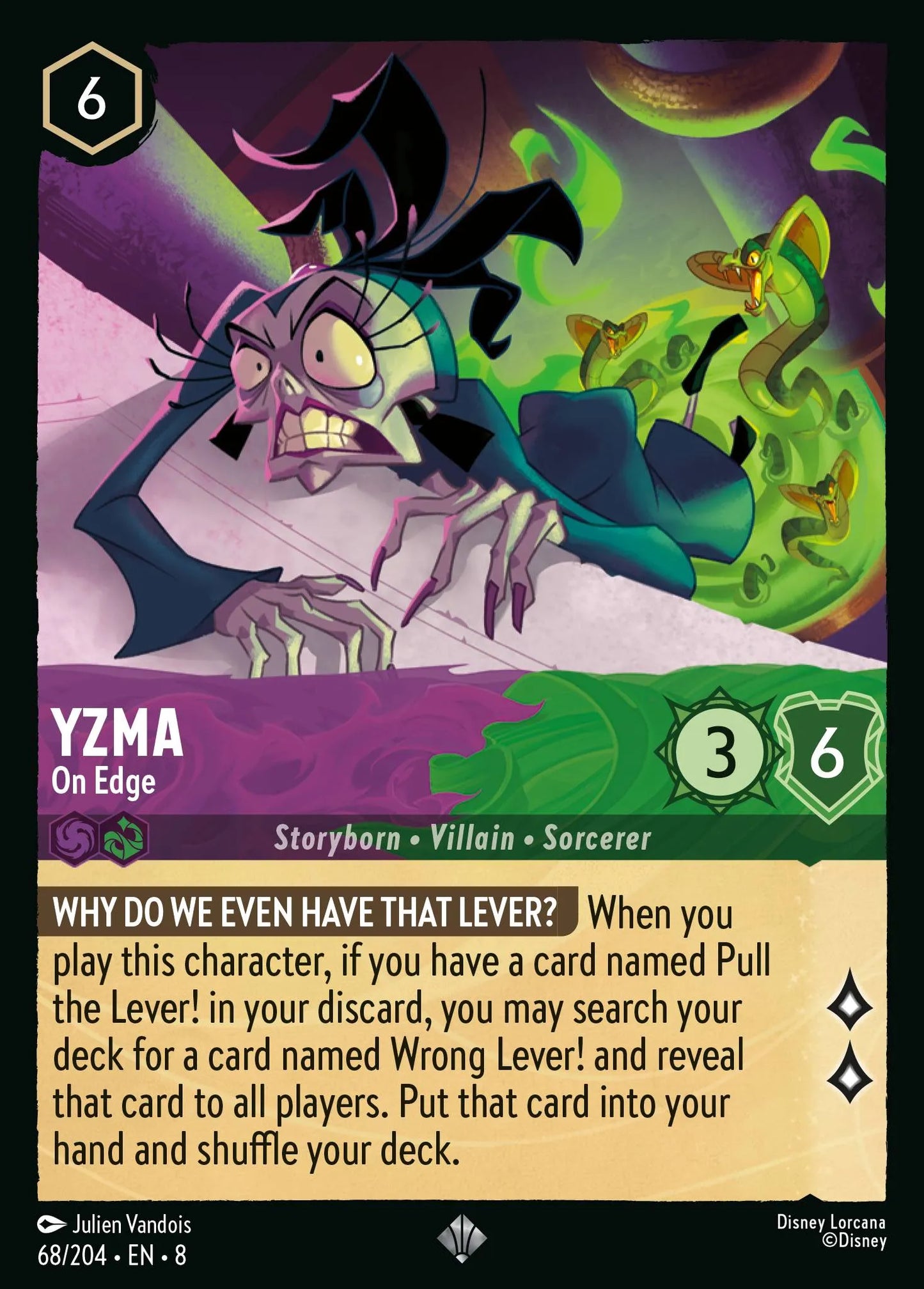 Yzma - On Edge | Reign of Jafar #68 (Near Mint Foil) | Disney Lorcana Single Australia (Near Mint)