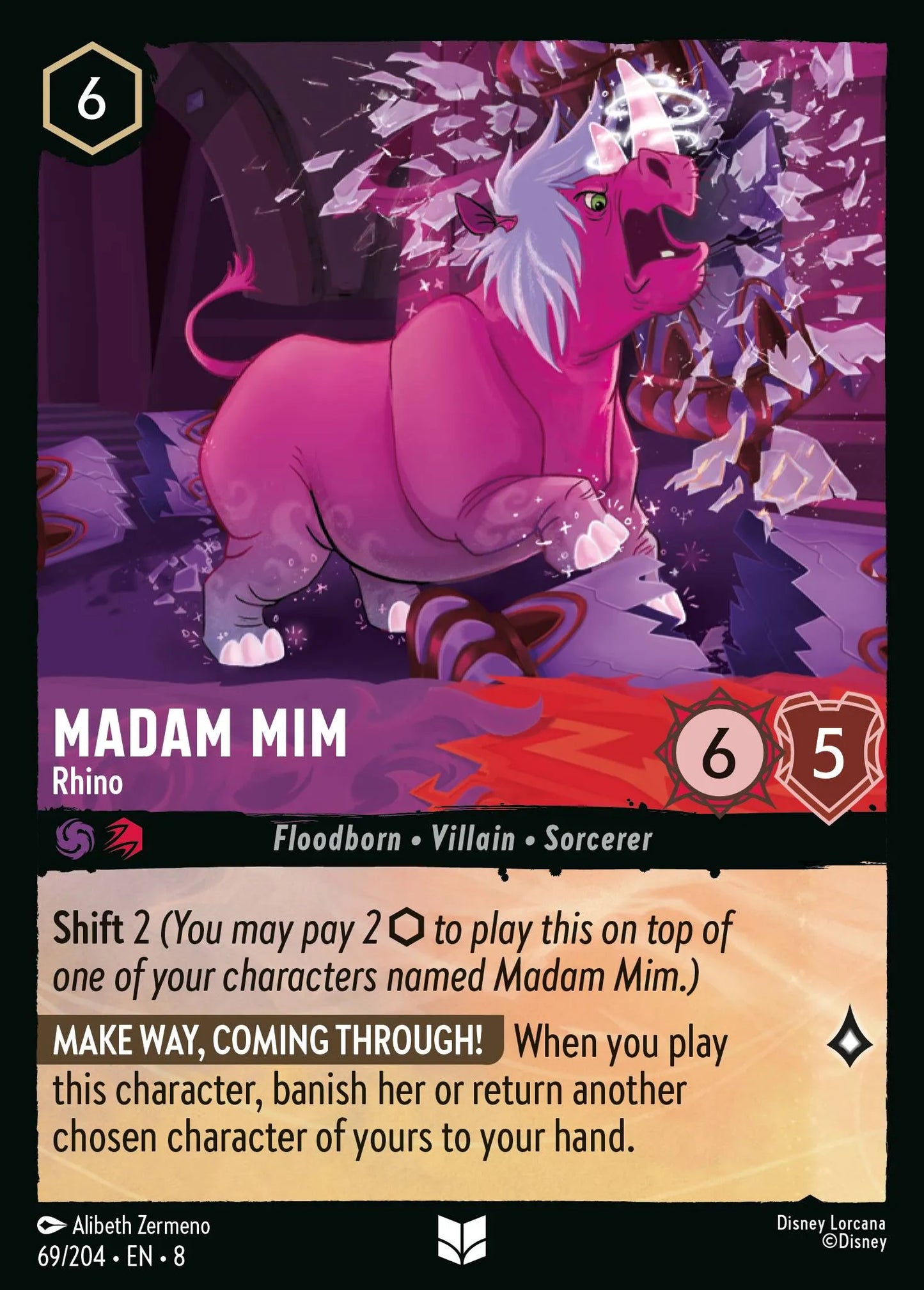 Madam Mim - Rhino | Reign of Jafar #69 (Near Mint) | Disney Lorcana Single Australia (Near Mint)