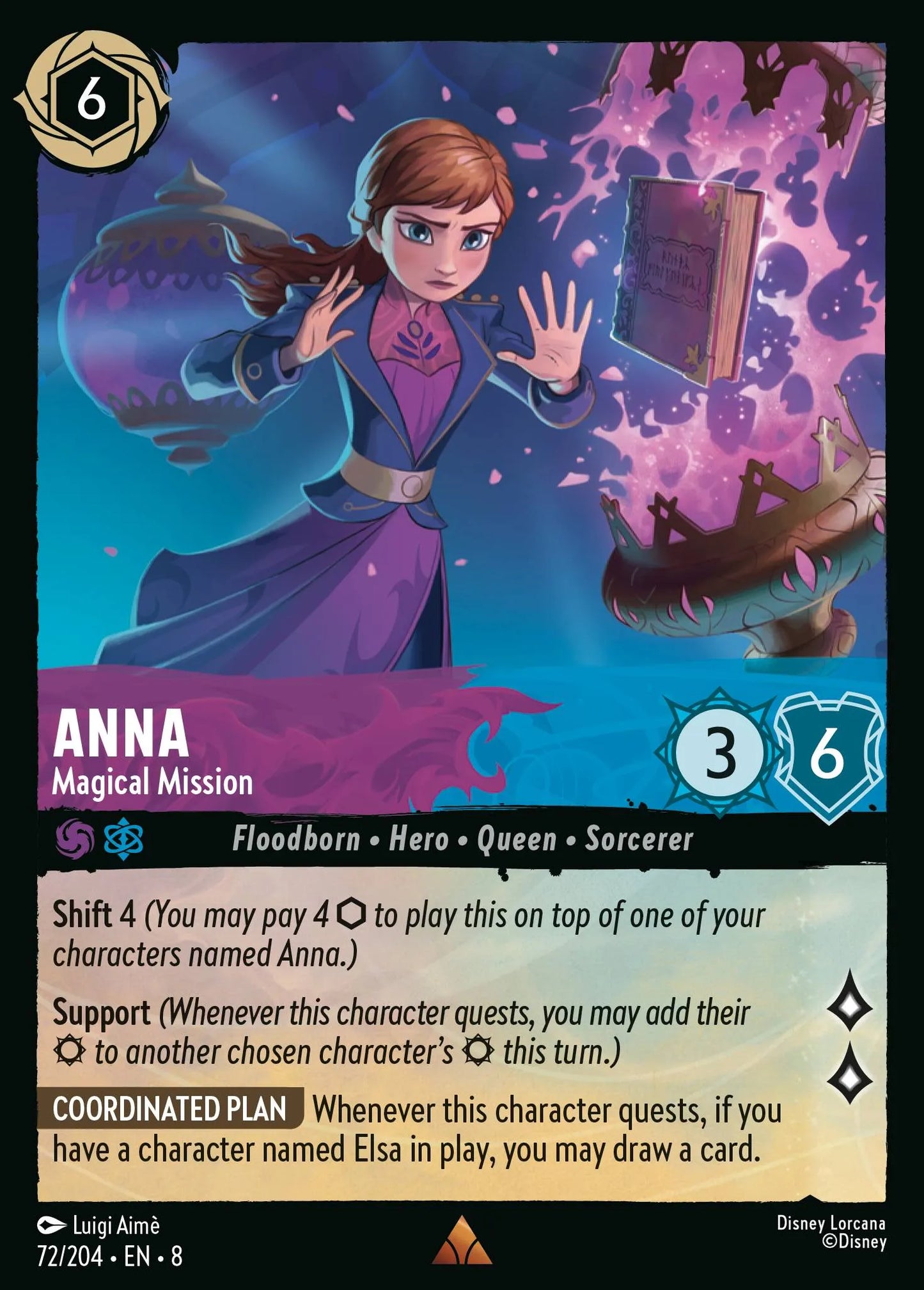 Anna - Magical Mission | Reign of Jafar #72 (Near Mint Foil) | Disney Lorcana Single Australia (Near Mint)